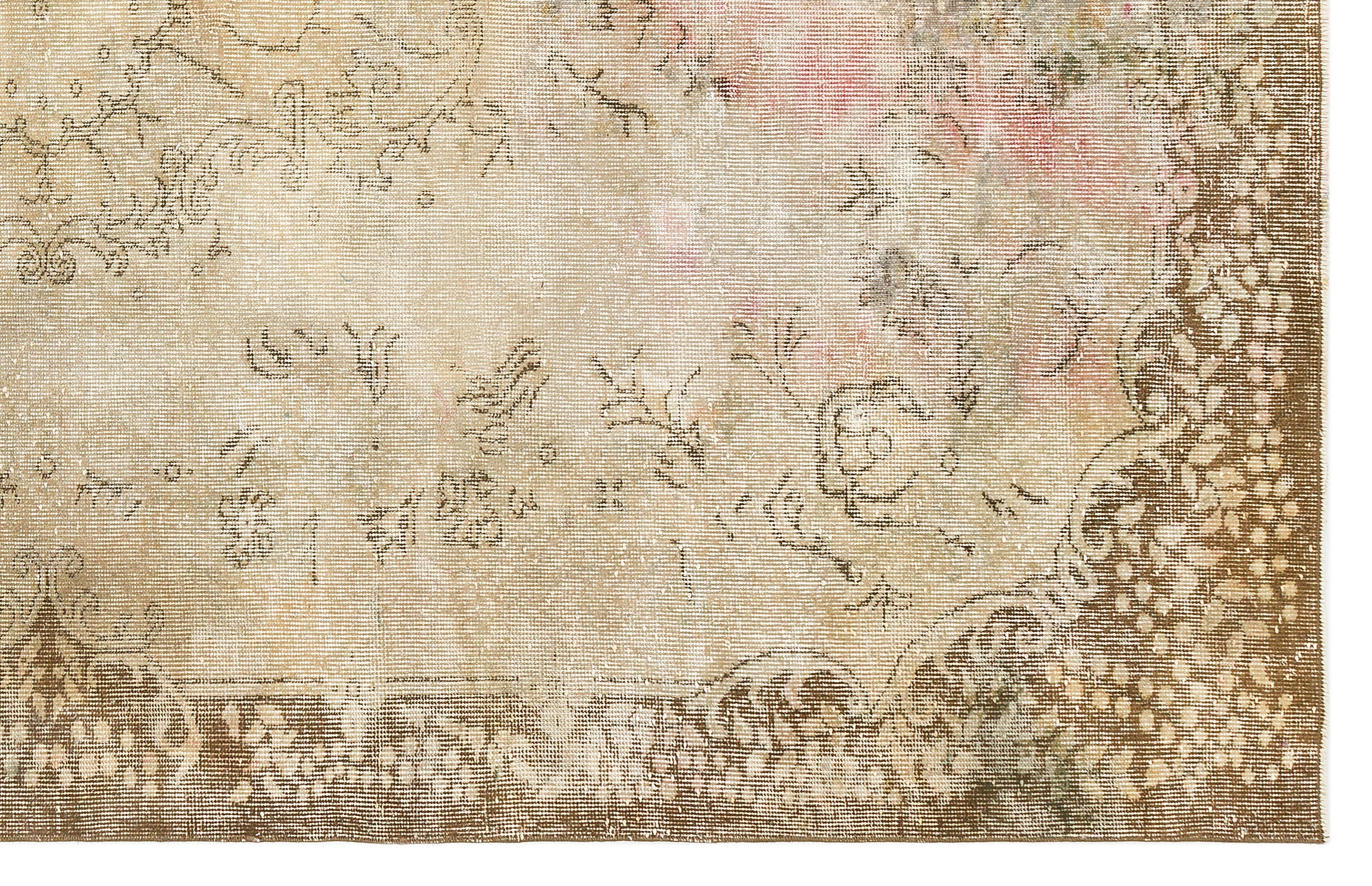 Atina Beige Vintage Wool Handmade Area Rug 6'0" x 9'5"