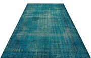 Atina Turquoise Vintage Wool Handmade Area Rug 5'0" x 10'10"