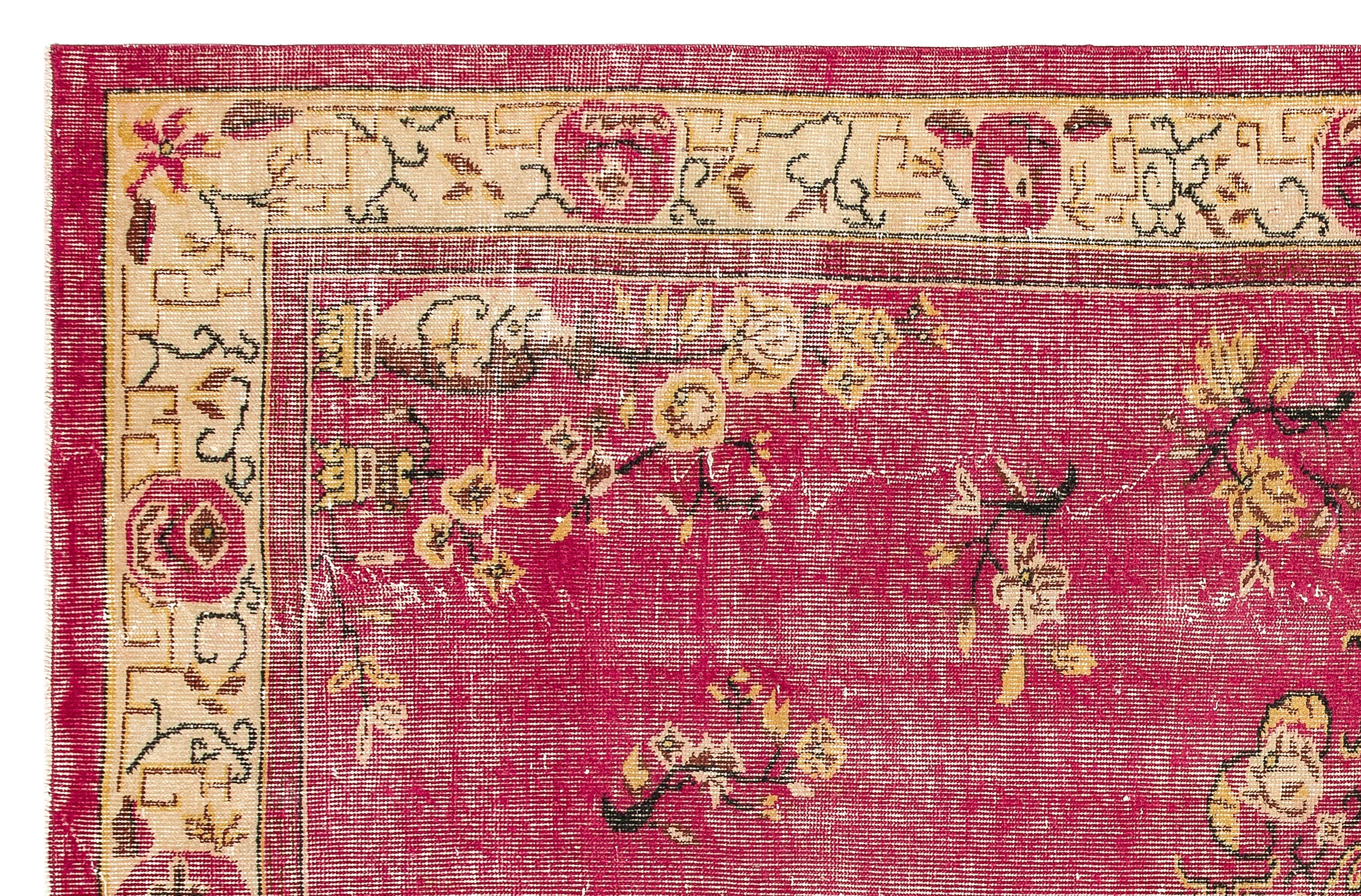 Atina Red Vintage Wool Handmade Area Rug 5'10" x 8'11"