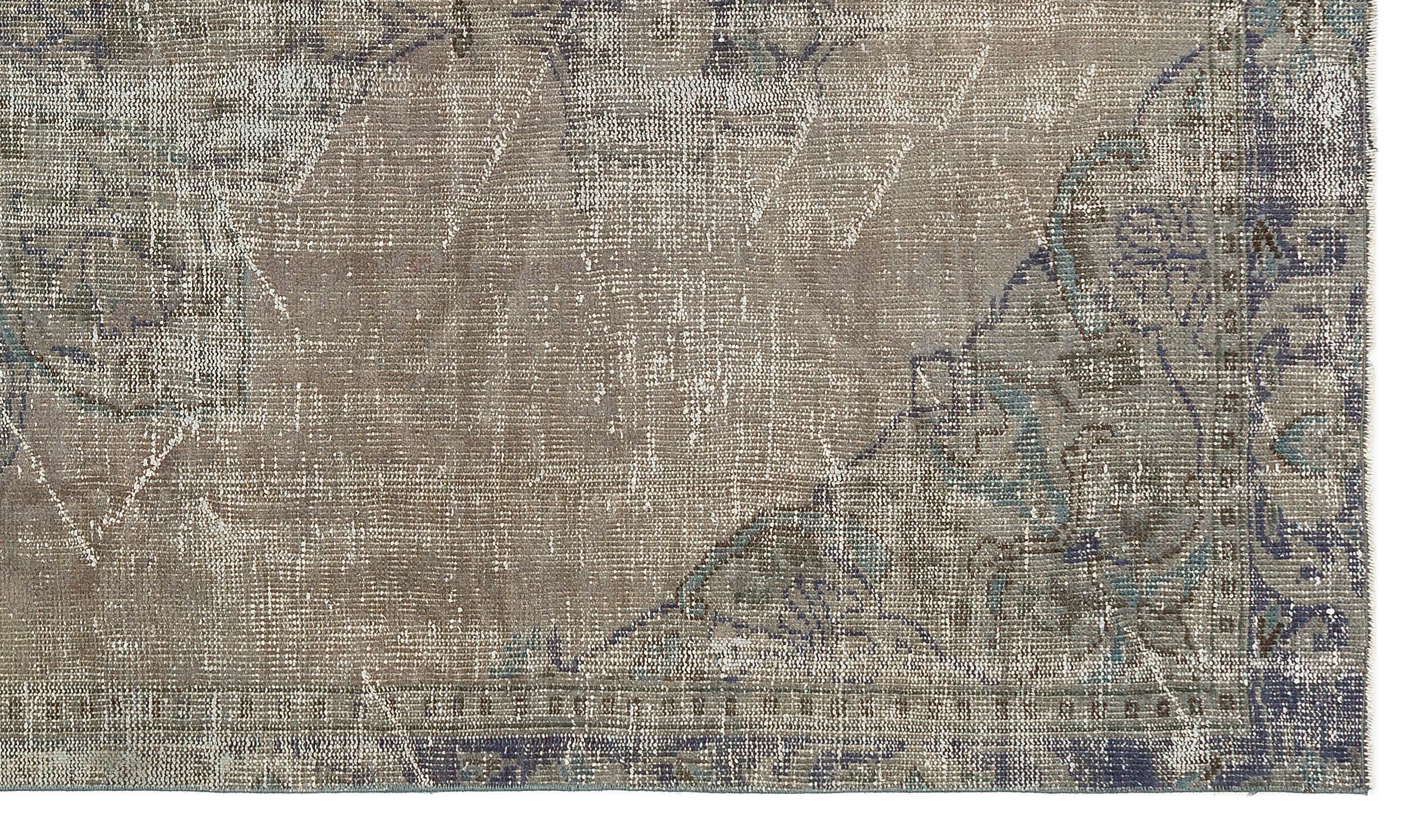 Atina Grey Vintage Wool Handmade Area Rug 5'6" x 9'1"