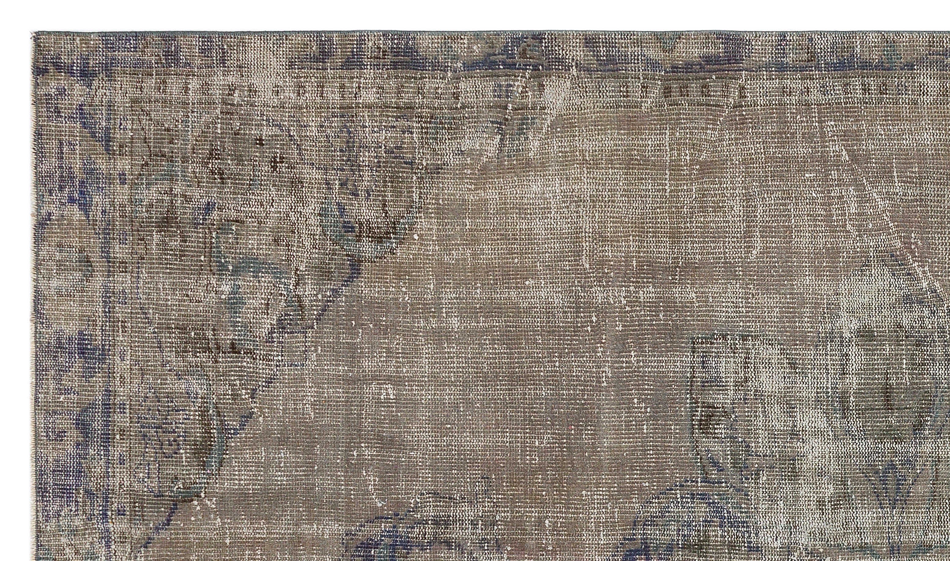 Atina Grey Vintage Wool Handmade Area Rug 5'6" x 9'1"