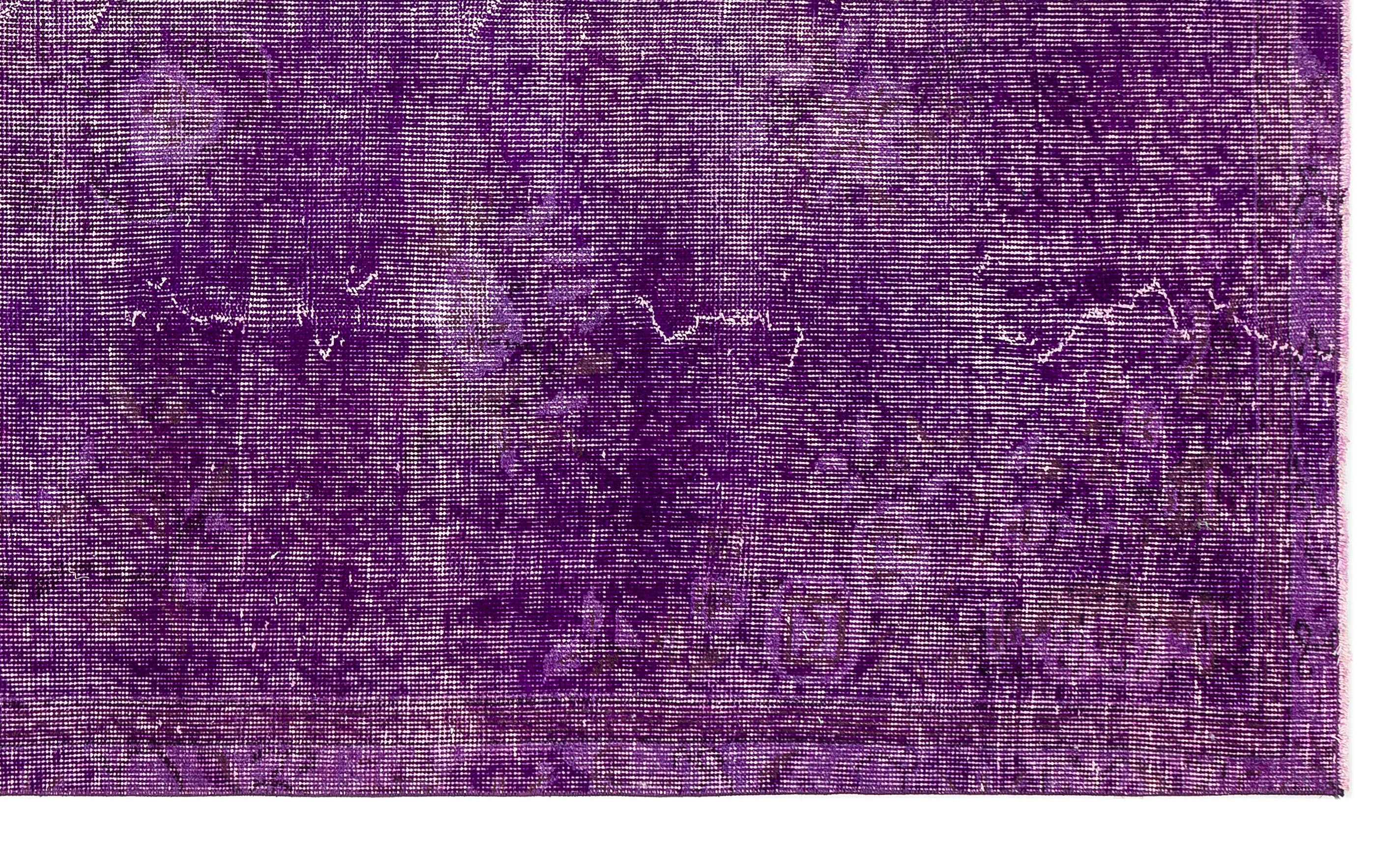 Atina Purple Vintage Wool Handmade Area Rug 5'0" x 8'5"
