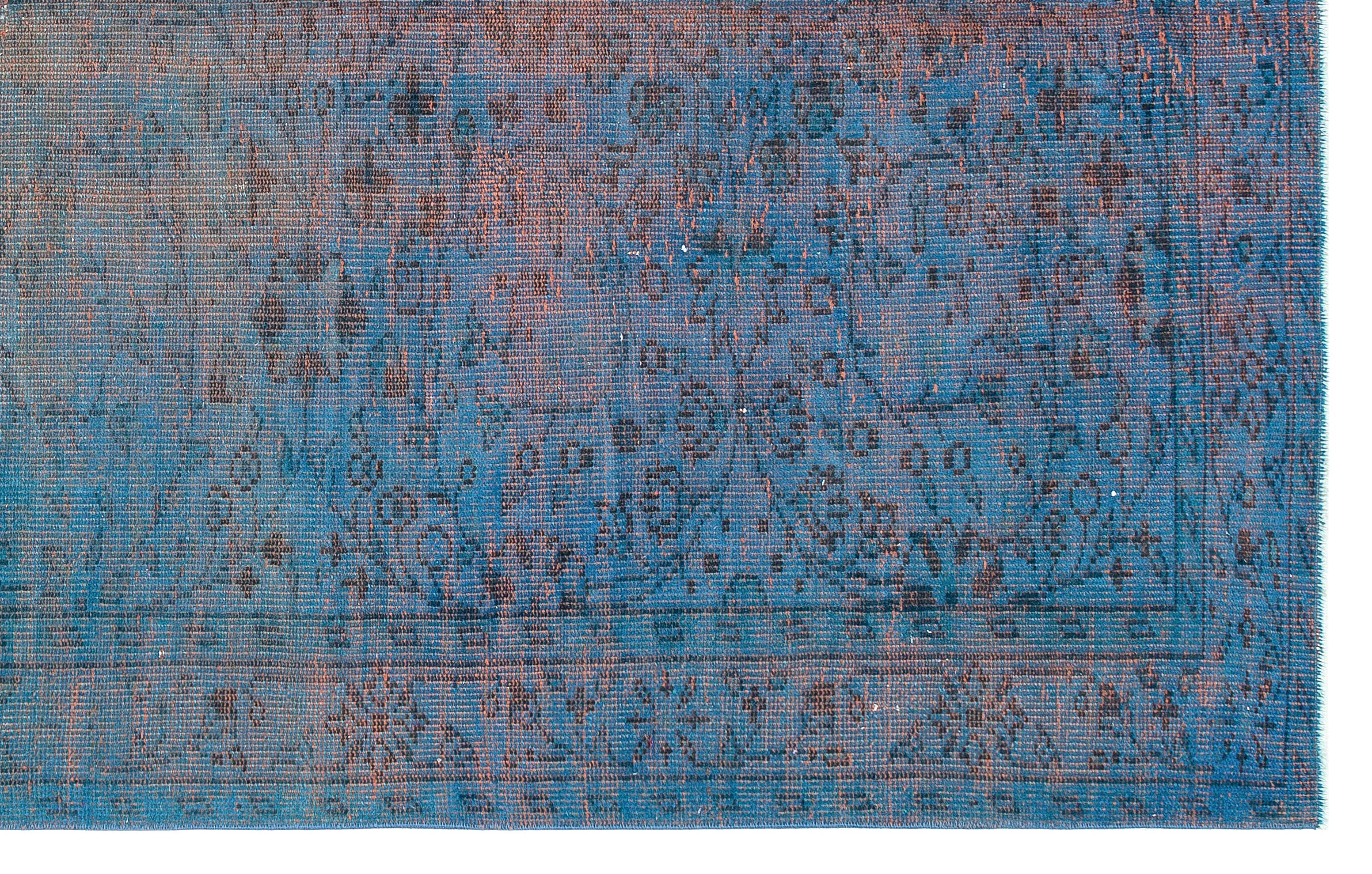 Atina Blue Vintage Wool Handmade Area Rug 5'10" x 9'1"