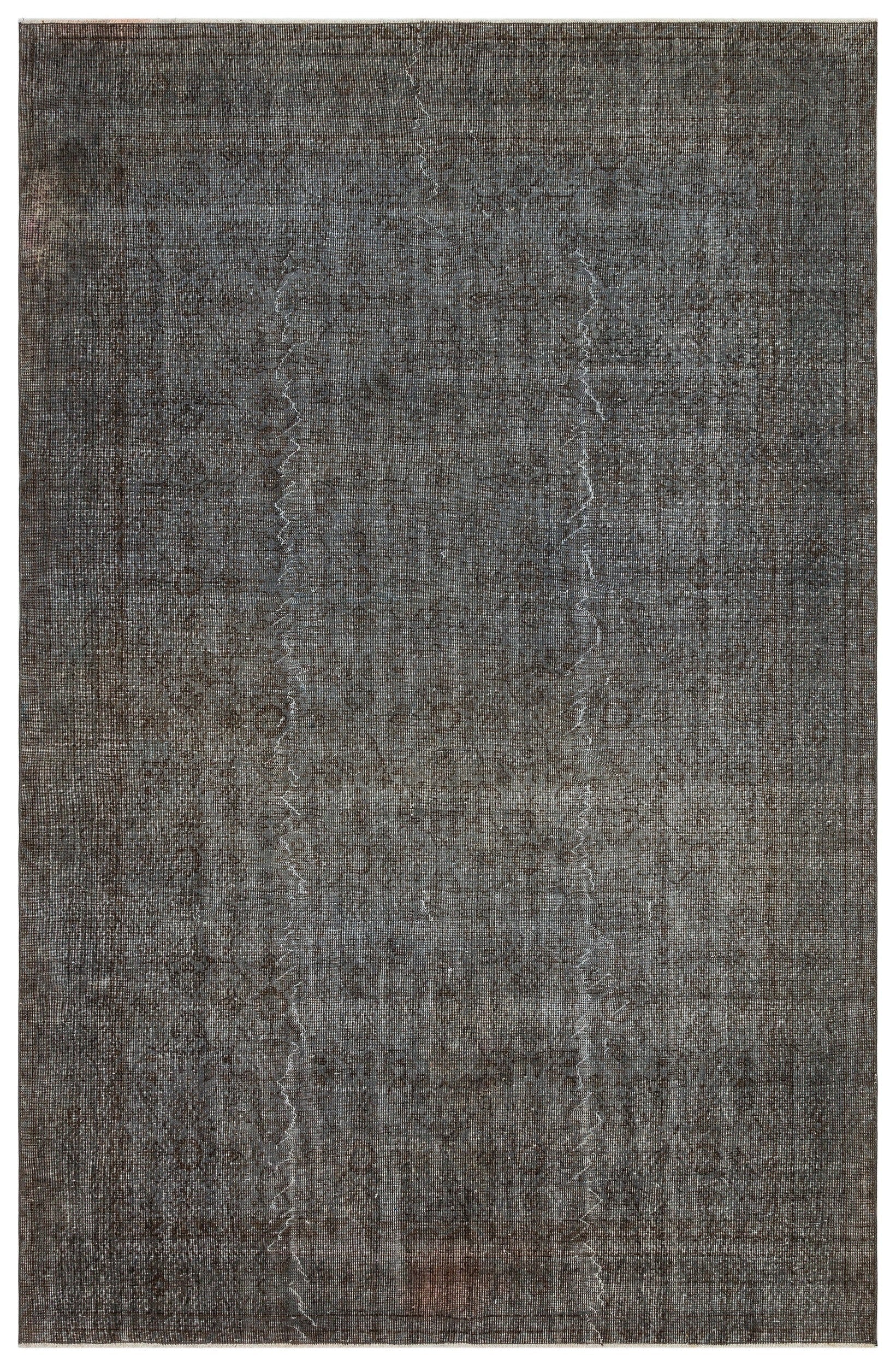 Atina Grey Vintage Wool Handmade Area Rug 7'2" x 10'10"
