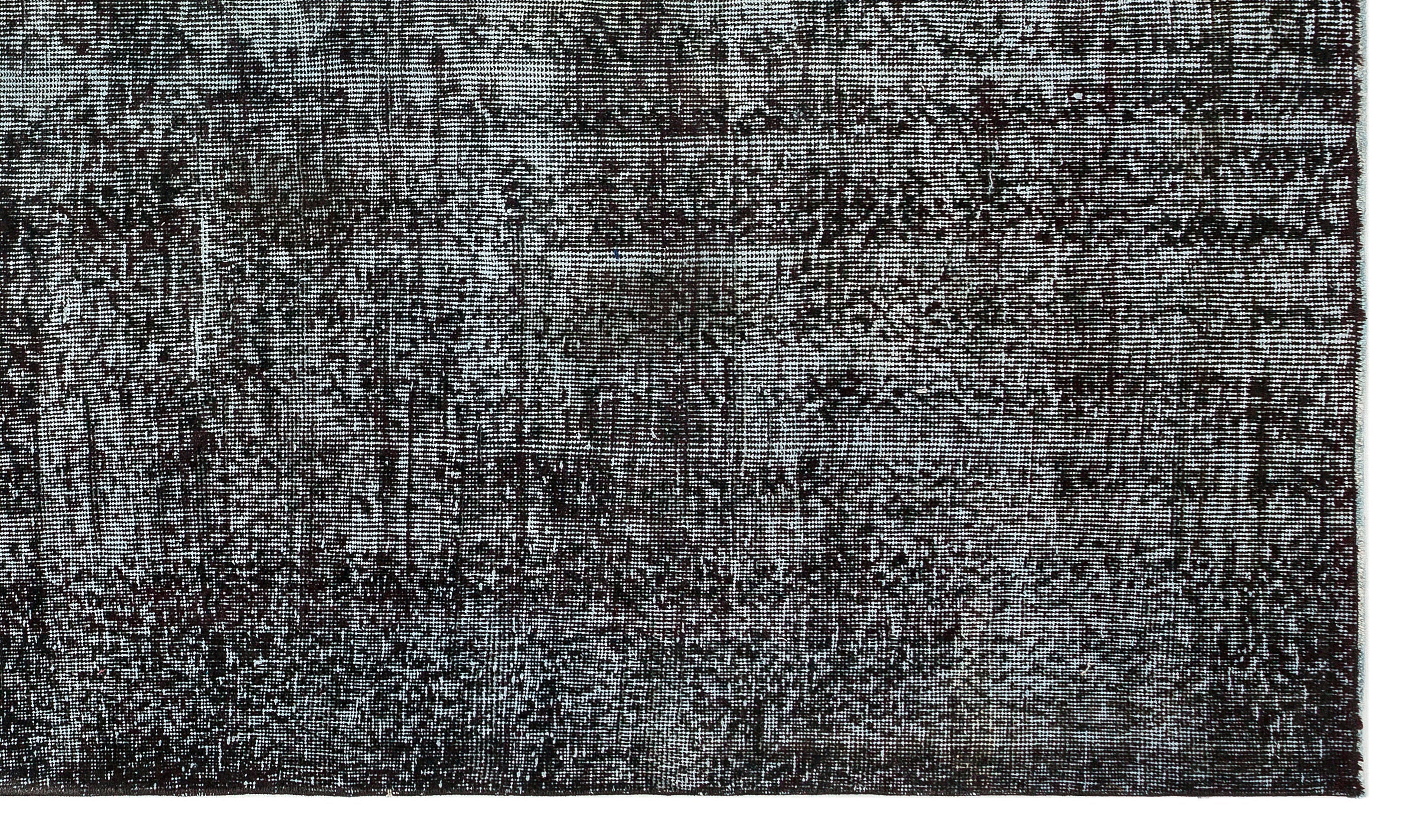 Atina Black Vintage Wool Handmade Area Rug 5'5" x 9'2"