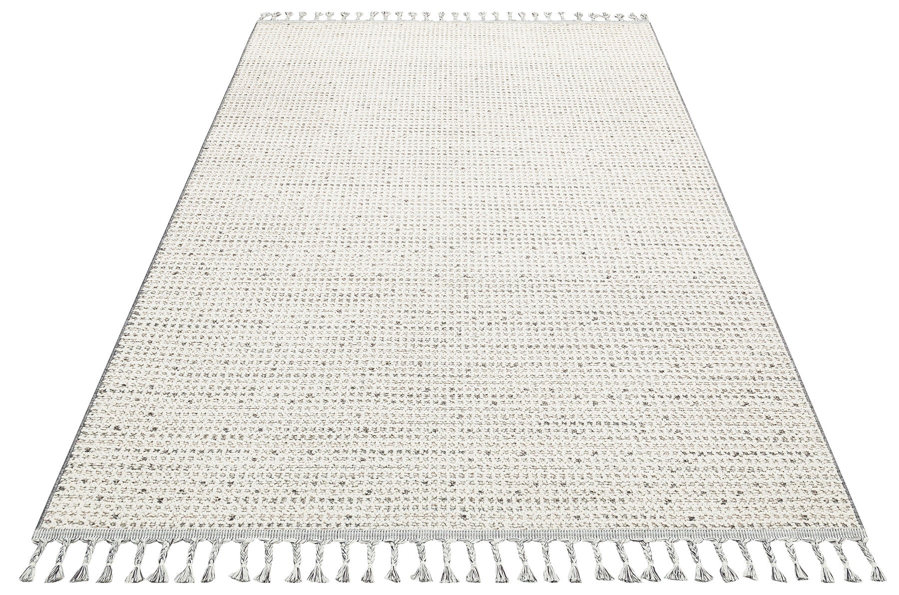 Jute Area Rug - Modern Machine Made Cream Jute Carpet With Soft Texture