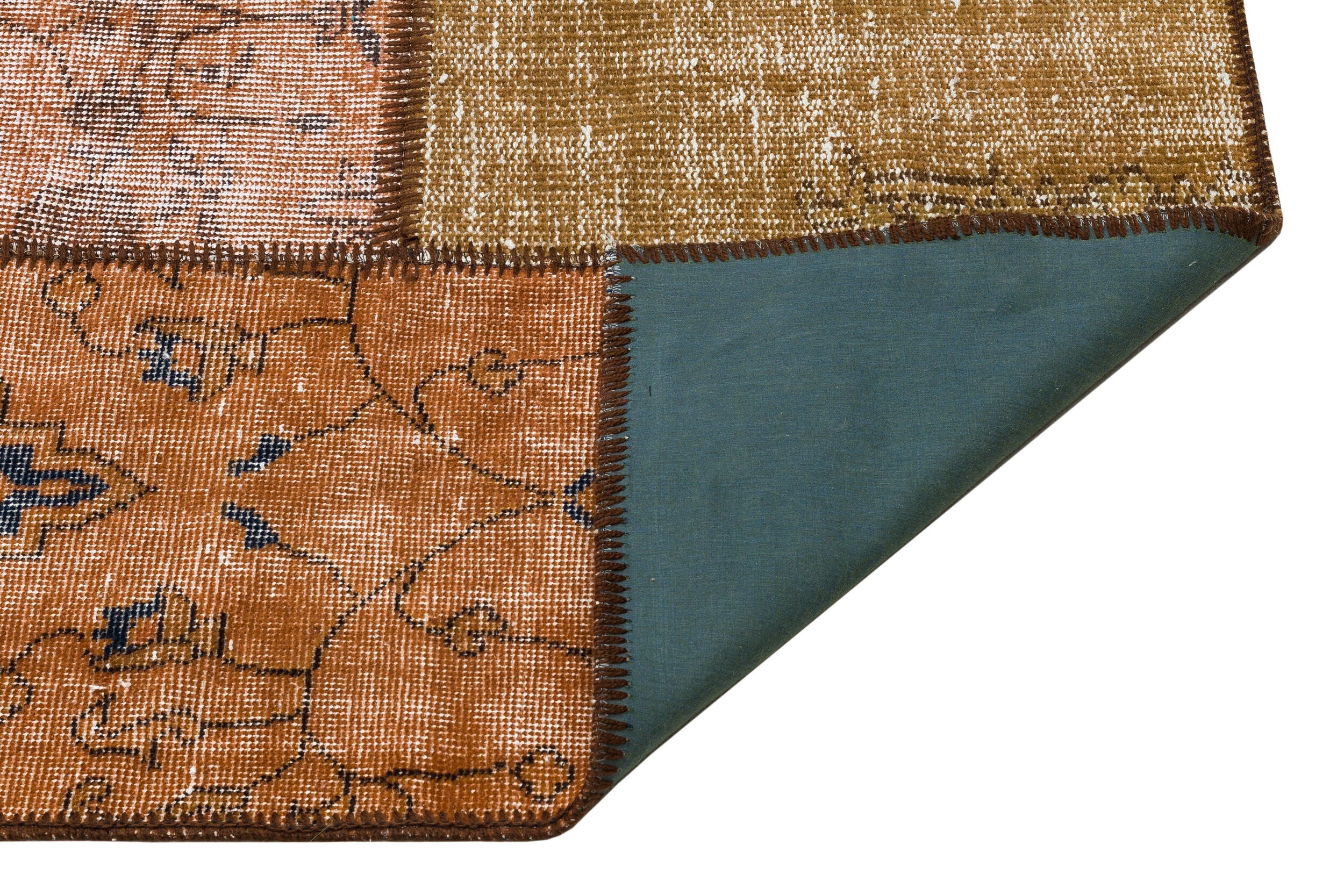 Iskece Brown Vintage Wool Handmade Area Rug 5'10" x 9'2"