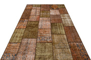 Iskece Brown Vintage Wool Handmade Area Rug 6'1" x 9'5"