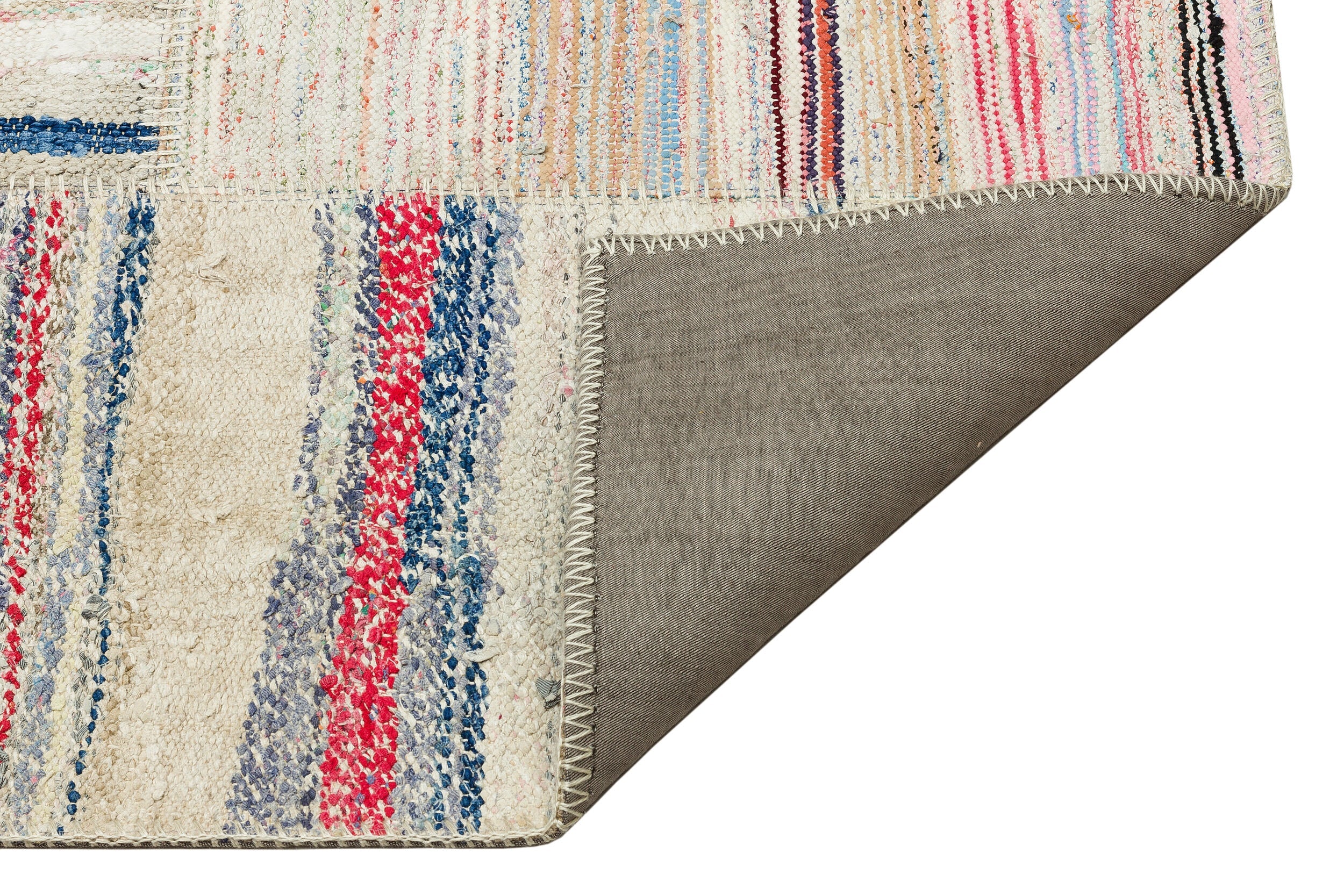 Teselya 36187 Multy Striped Wool Handmade Area Rug 5'3" x 7'6"
