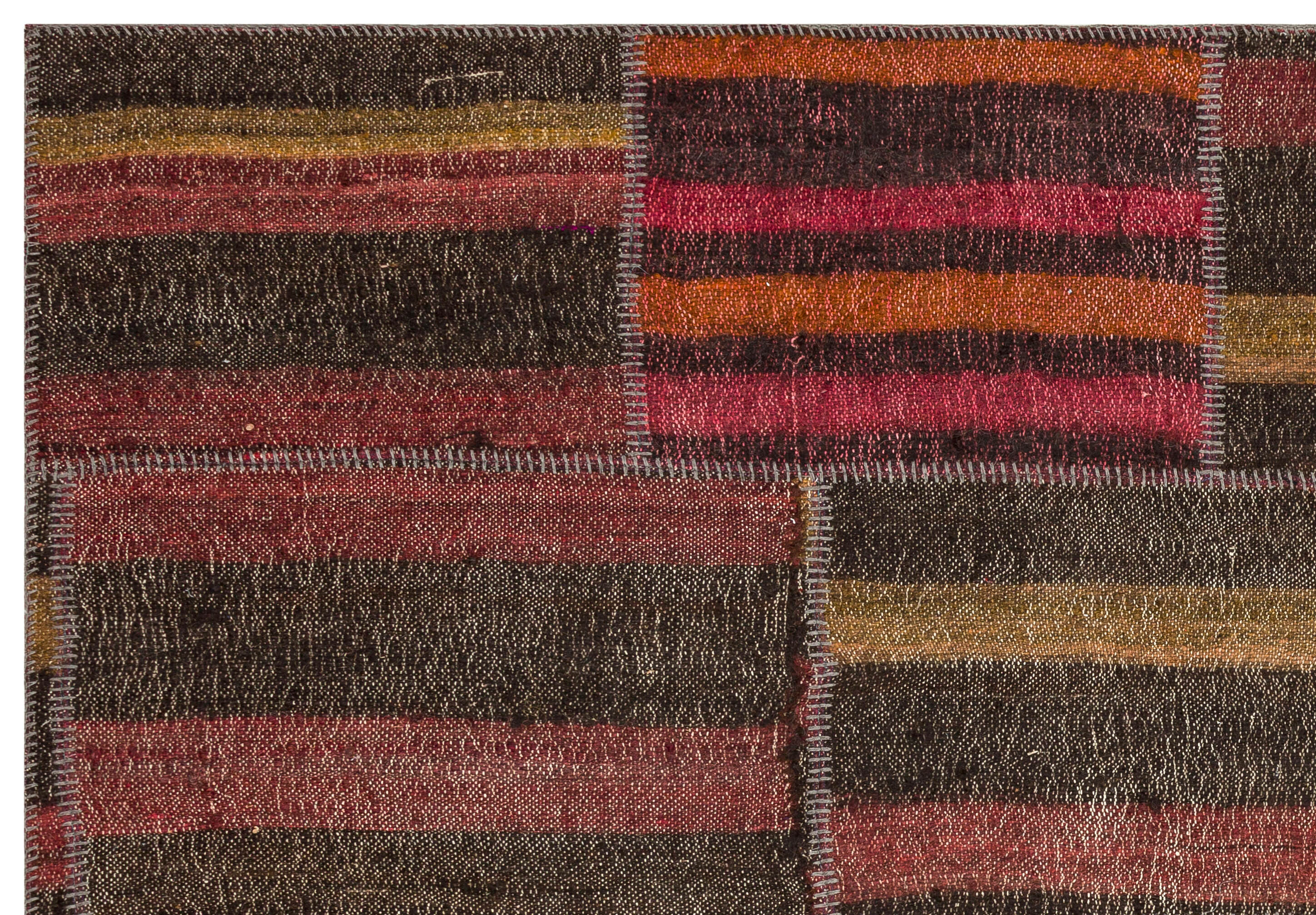Teselya Brown Vintage Wool Handmade Area Rug 5'3" x 7'7"