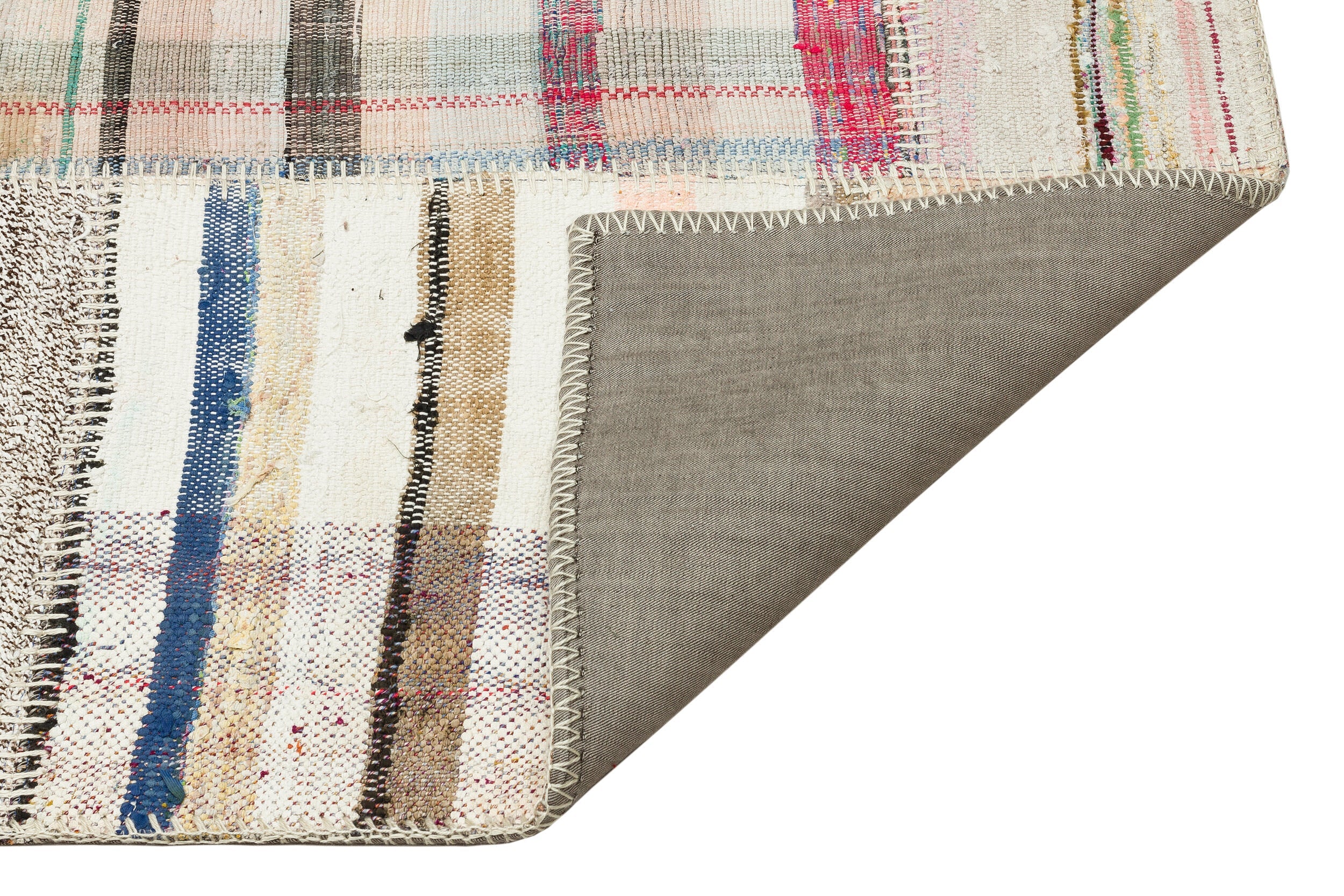 Teselya 36198 Multy Striped Wool Handmade Area Rug 5'3" x 7'6"