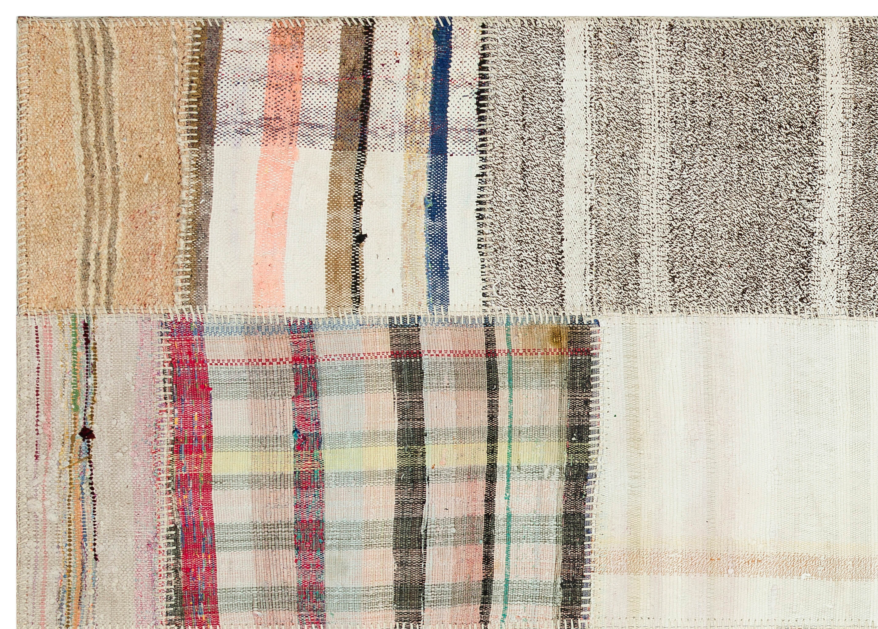 Teselya 36198 Multy Striped Wool Handmade Area Rug 5'3" x 7'6"