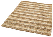 Beige Jute Rug – Hand Woven Striped Cotton Jute Soft Texture Rug