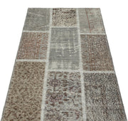 Iskece Grey Vintage Wool Handmade Area Rug 2'7" x 4'10"