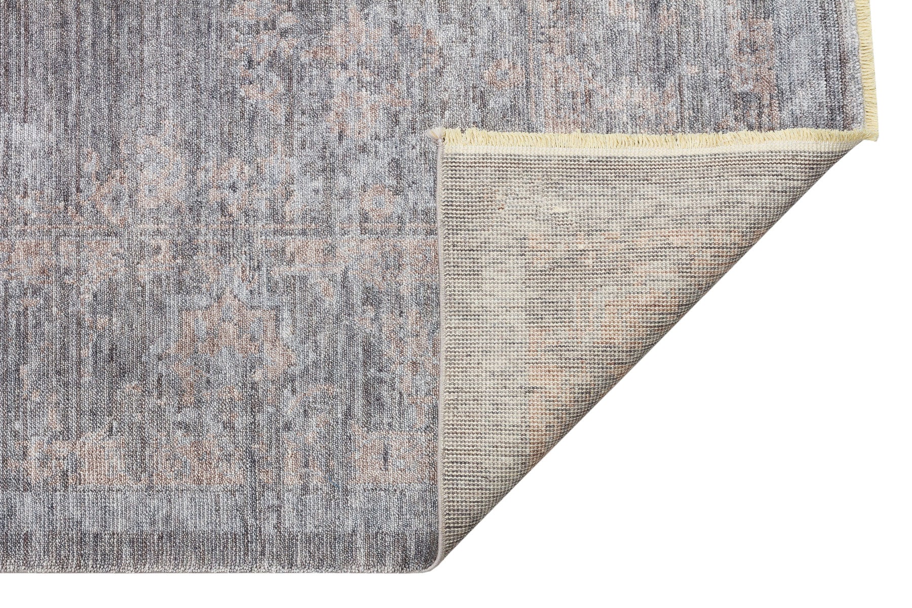 Vintage Ushak Rug – Grey Overdyed Area Rug | Handmade Flatweave, Soft Texture