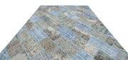 Iskece Blue Vintage Wool Handmade Area Rug 9'3" x 10'5"