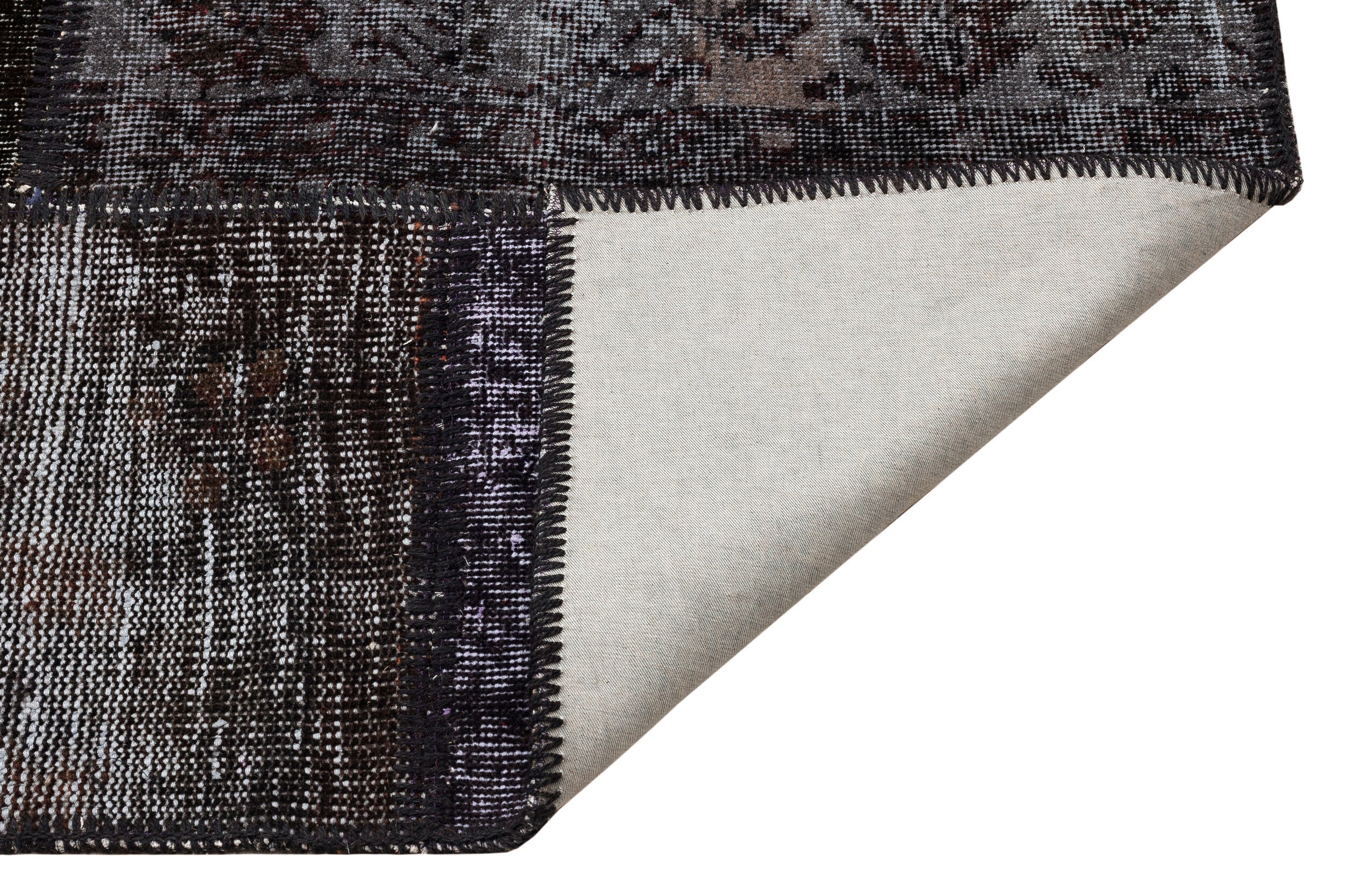 Iskece Grey Vintage Wool Handmade Area Rug 7'10" x 9'10"