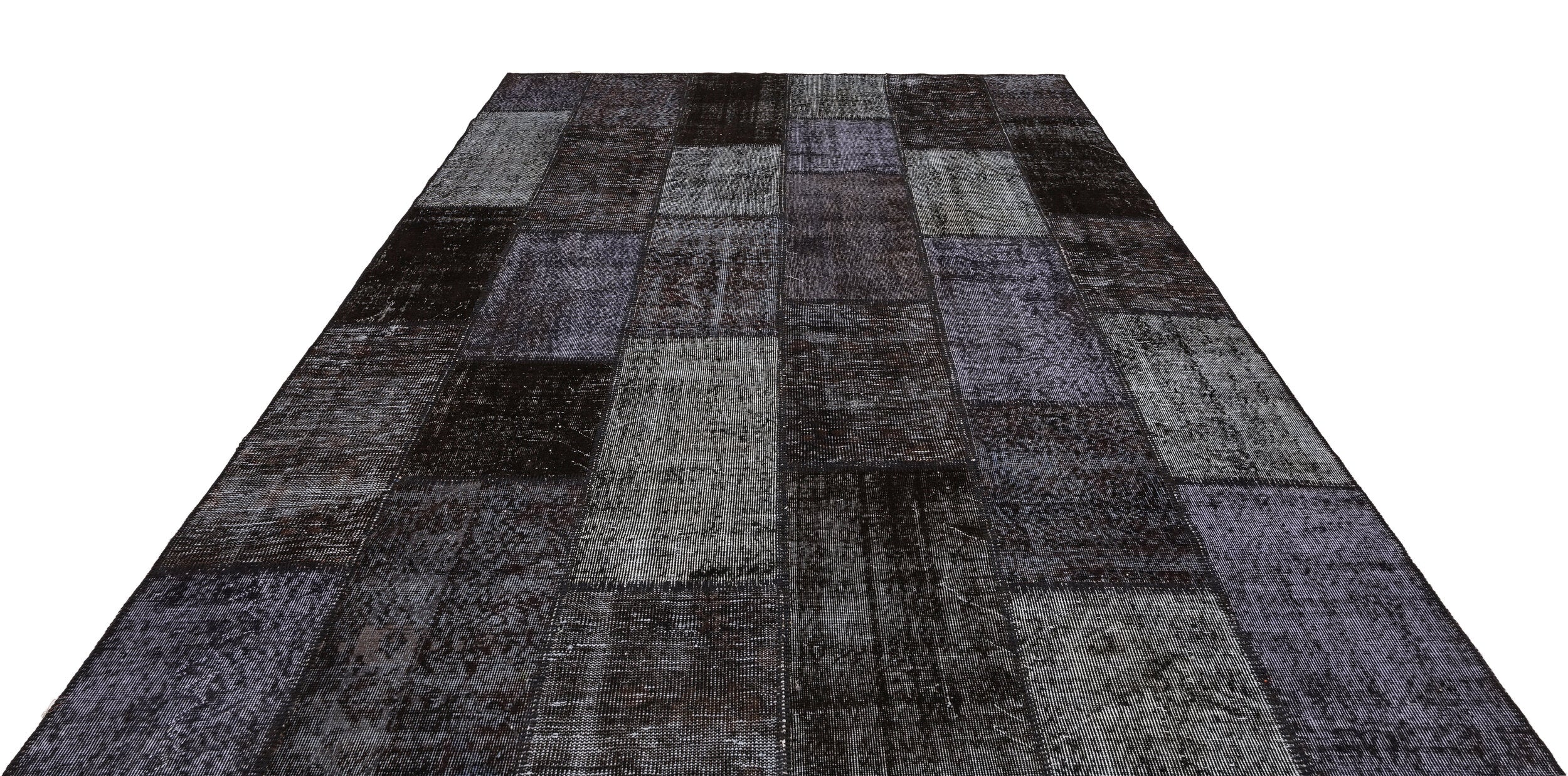 Iskece Grey Vintage Wool Handmade Area Rug 7'10" x 9'10"