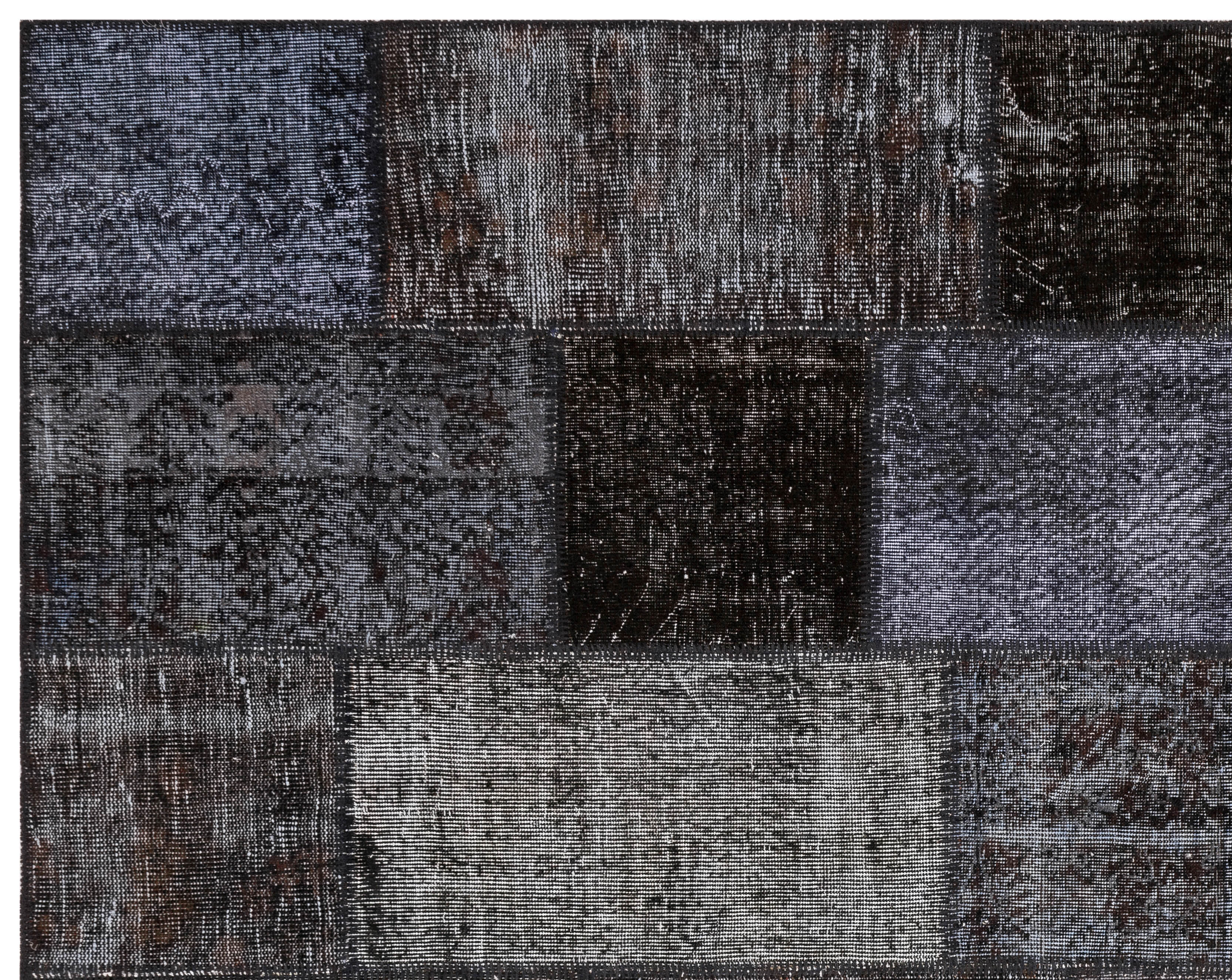 Iskece Grey Vintage Wool Handmade Area Rug 7'10" x 9'10"