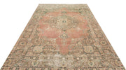 Epir Beige Vintage Wool Handmade Area Rug 6'2" x 9'5"