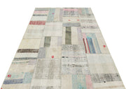 Teselya 36323 Beige Striped Wool Handmade Area Rug 5'1" x 7'7"