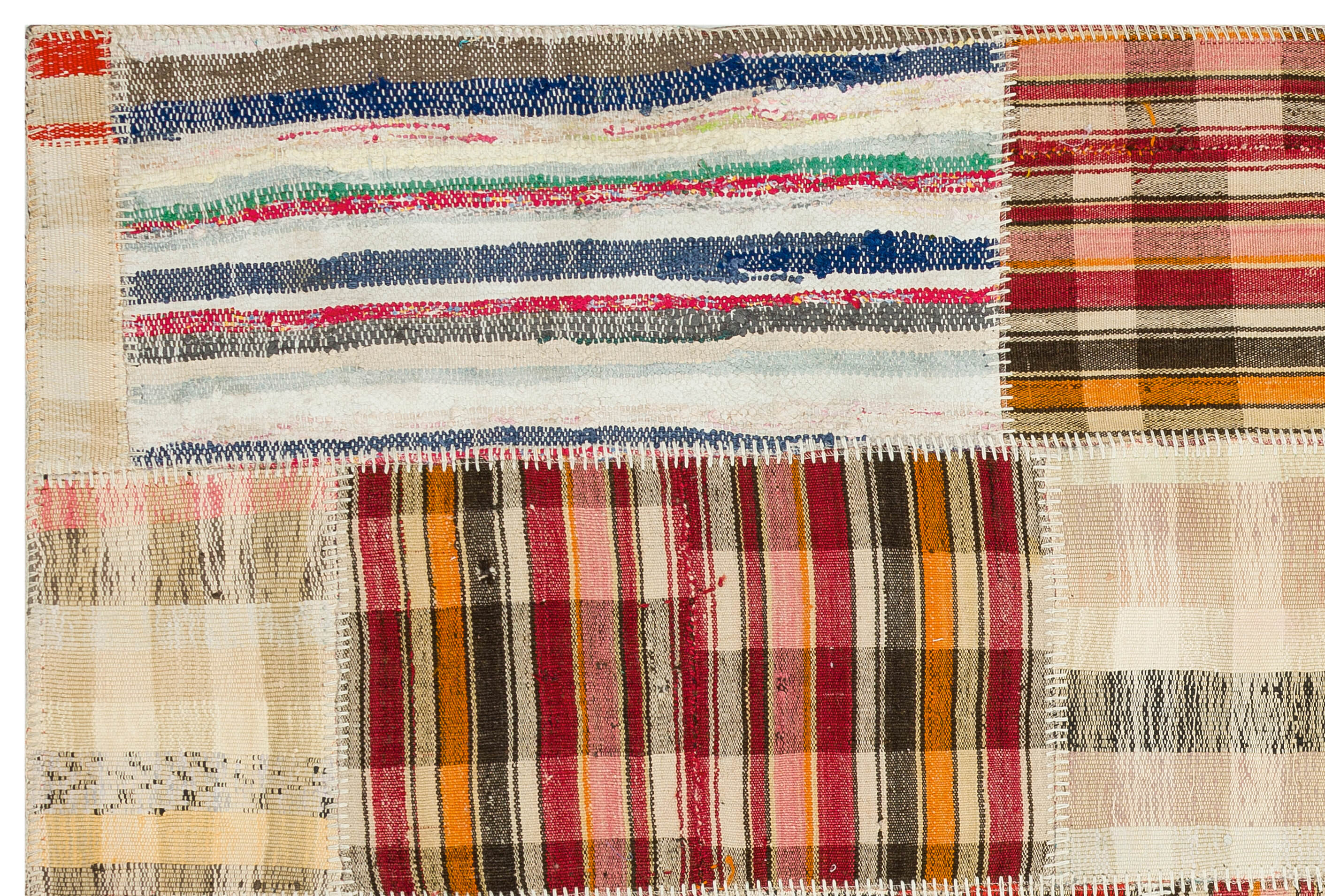 Teselya 36359 Multy Striped Wool Handmade Area Rug 5'1" x 7'6"