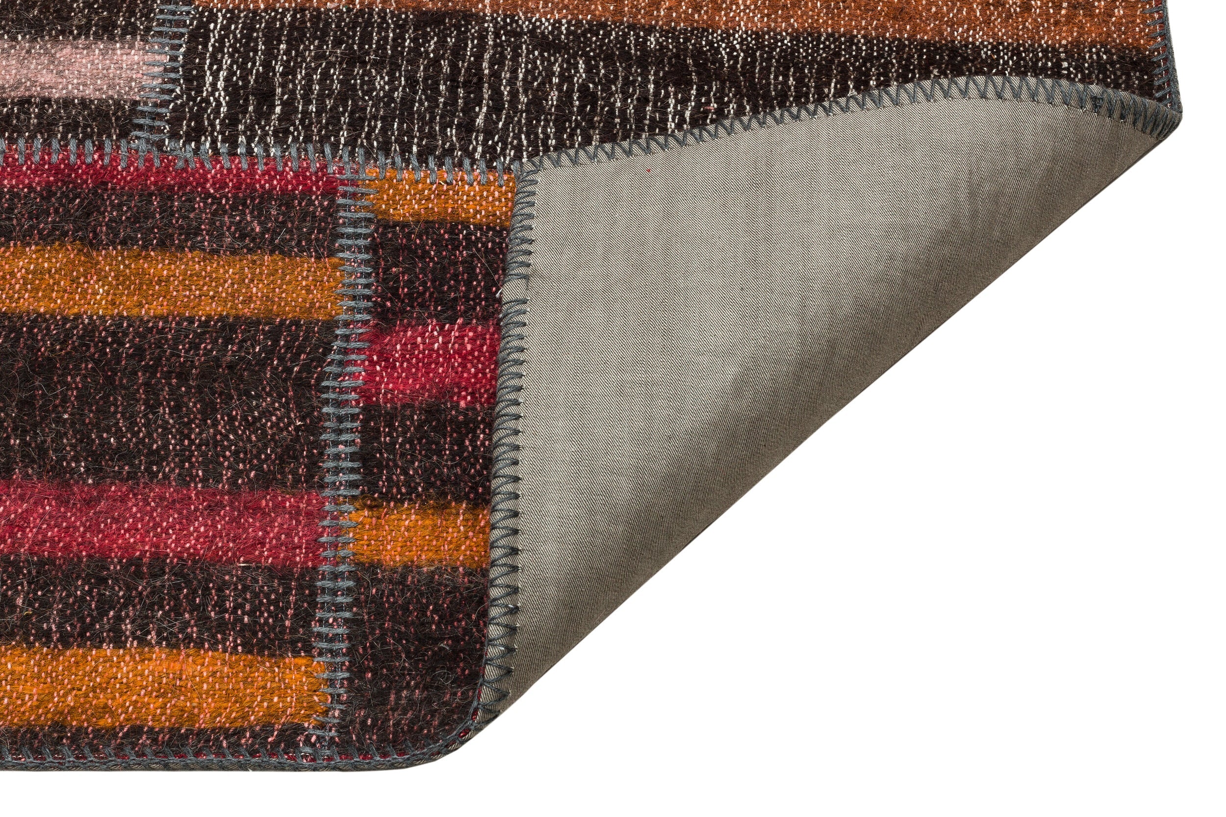 Teselya Brown Vintage Wool Handmade Area Rug 5'2" x 7'7"