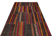 Teselya Brown Vintage Wool Handmade Area Rug 5'2" x 7'7"