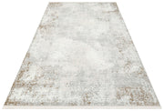 Grey Vintage Area Rug - Machine Made Carpet | Washable Non Slip Flatweave Rug