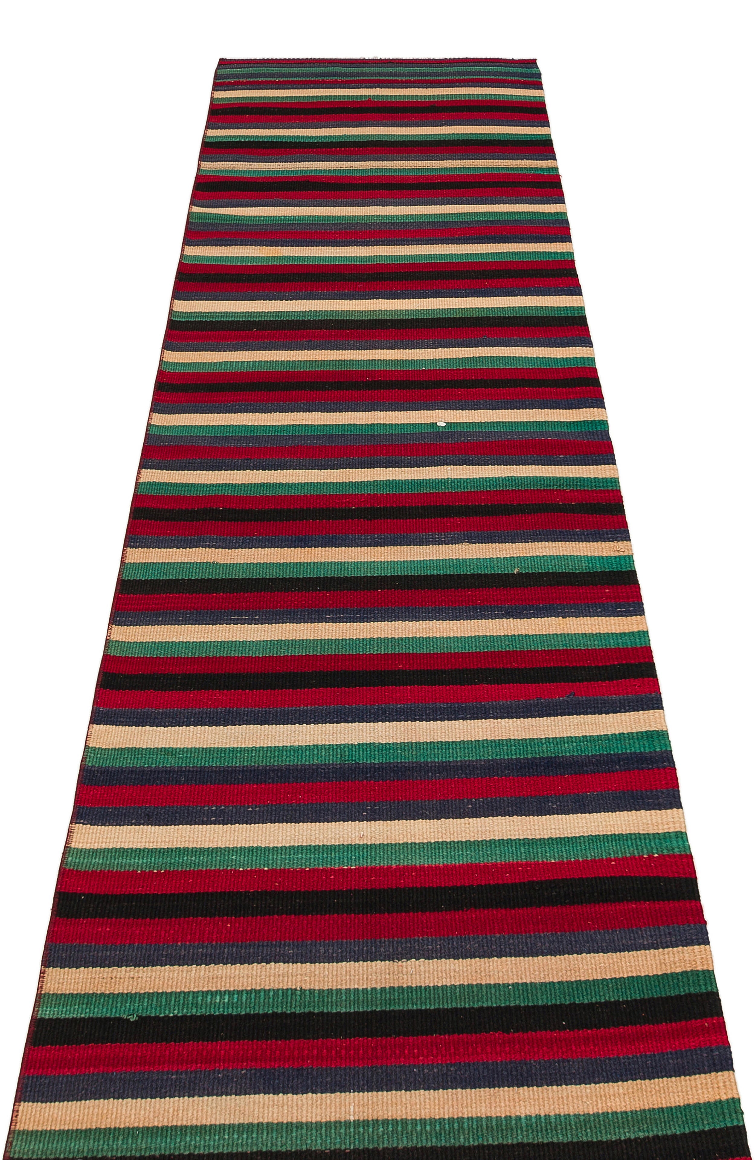 Girit Multy Striped Wool Handmade Area Rug 2'4" x 9'6"