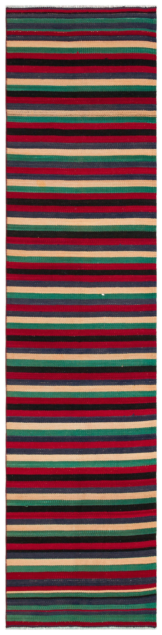 Girit Multy Striped Wool Handmade Area Rug 2'4" x 9'6"