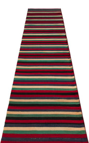 Girit Multy Striped Wool Handmade Area Rug 2'4" x 9'6"