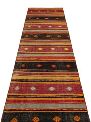 Girit Multy Striped Wool Handmade Area Rug 2'10" x 9'7"