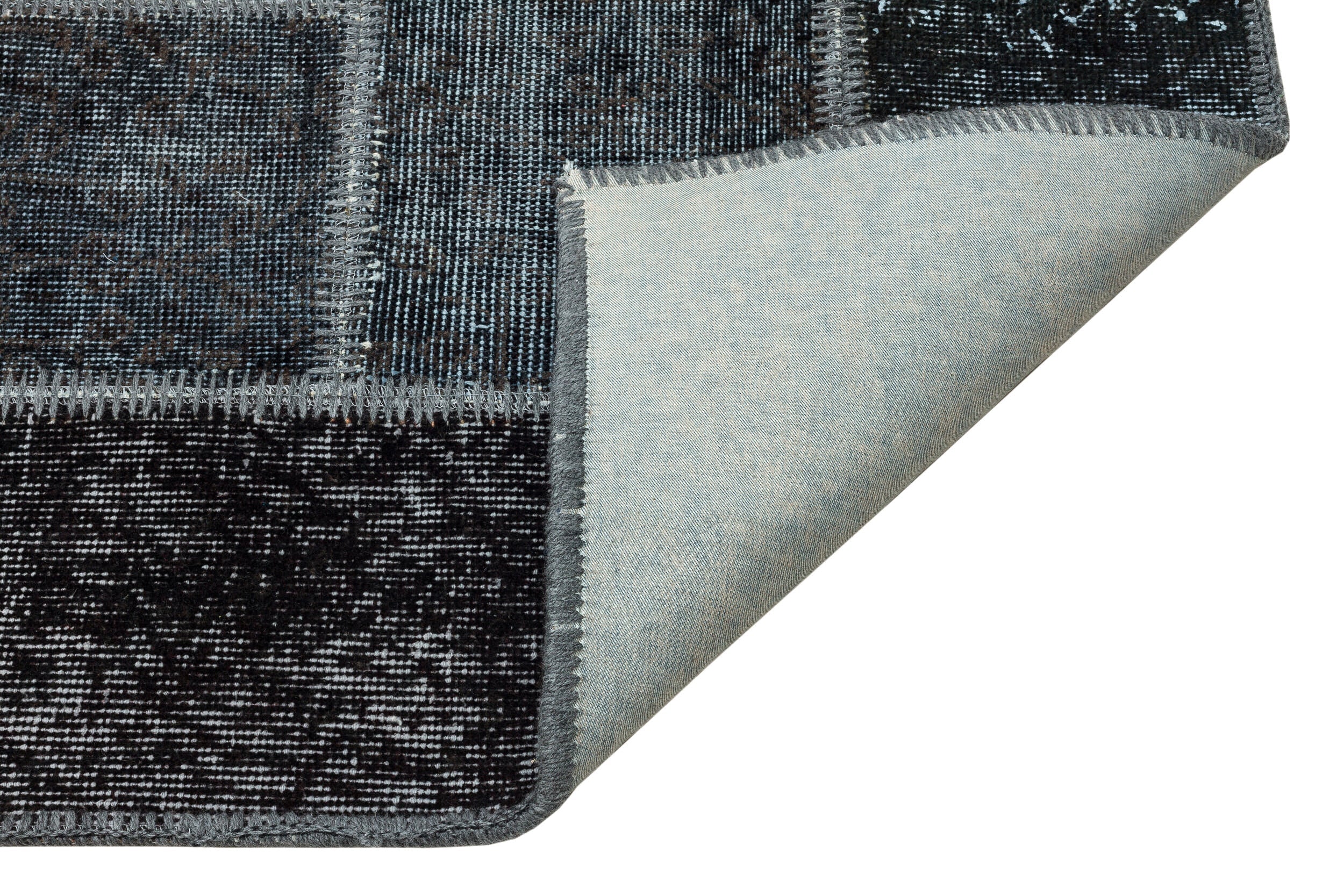 Iskece Grey Vintage Wool Handmade Area Rug 6'0" x 9'4"