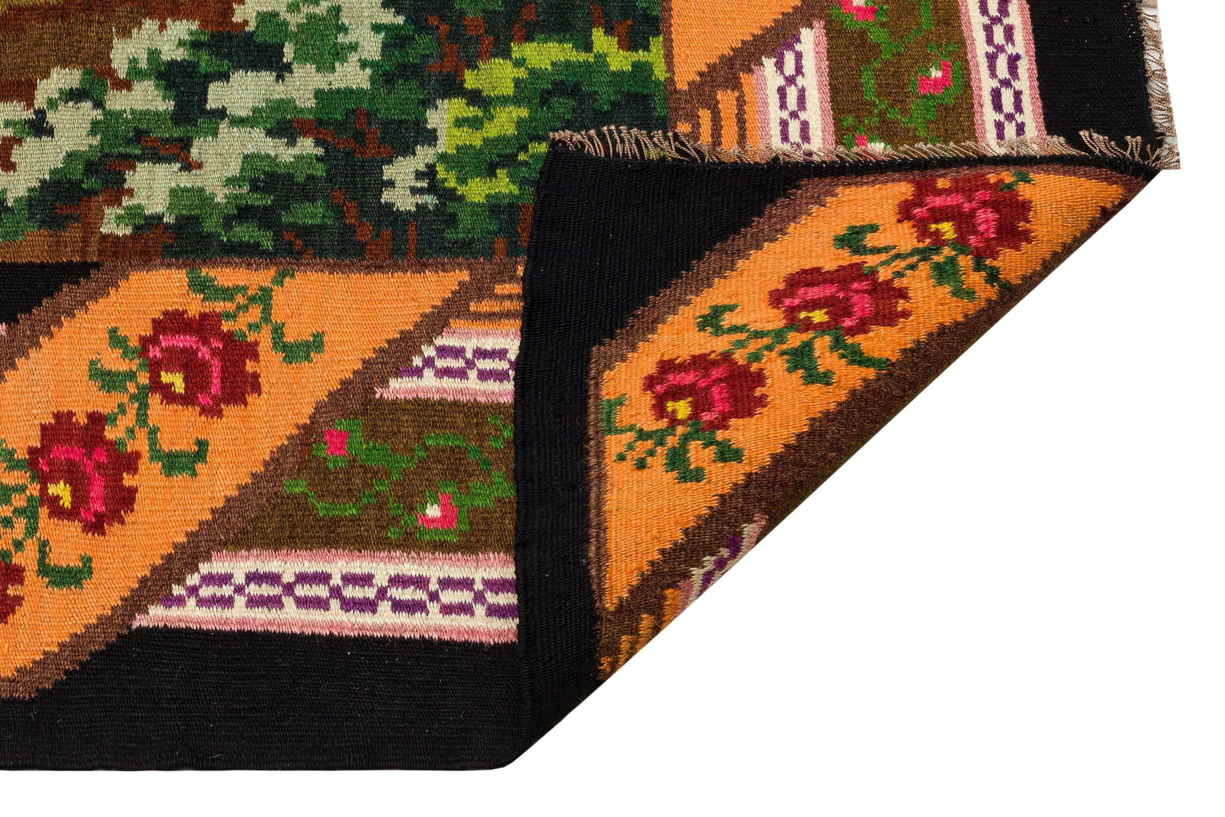 Girit Red Floral Wool Handmade Area Rug 6'1" x 9'1"
