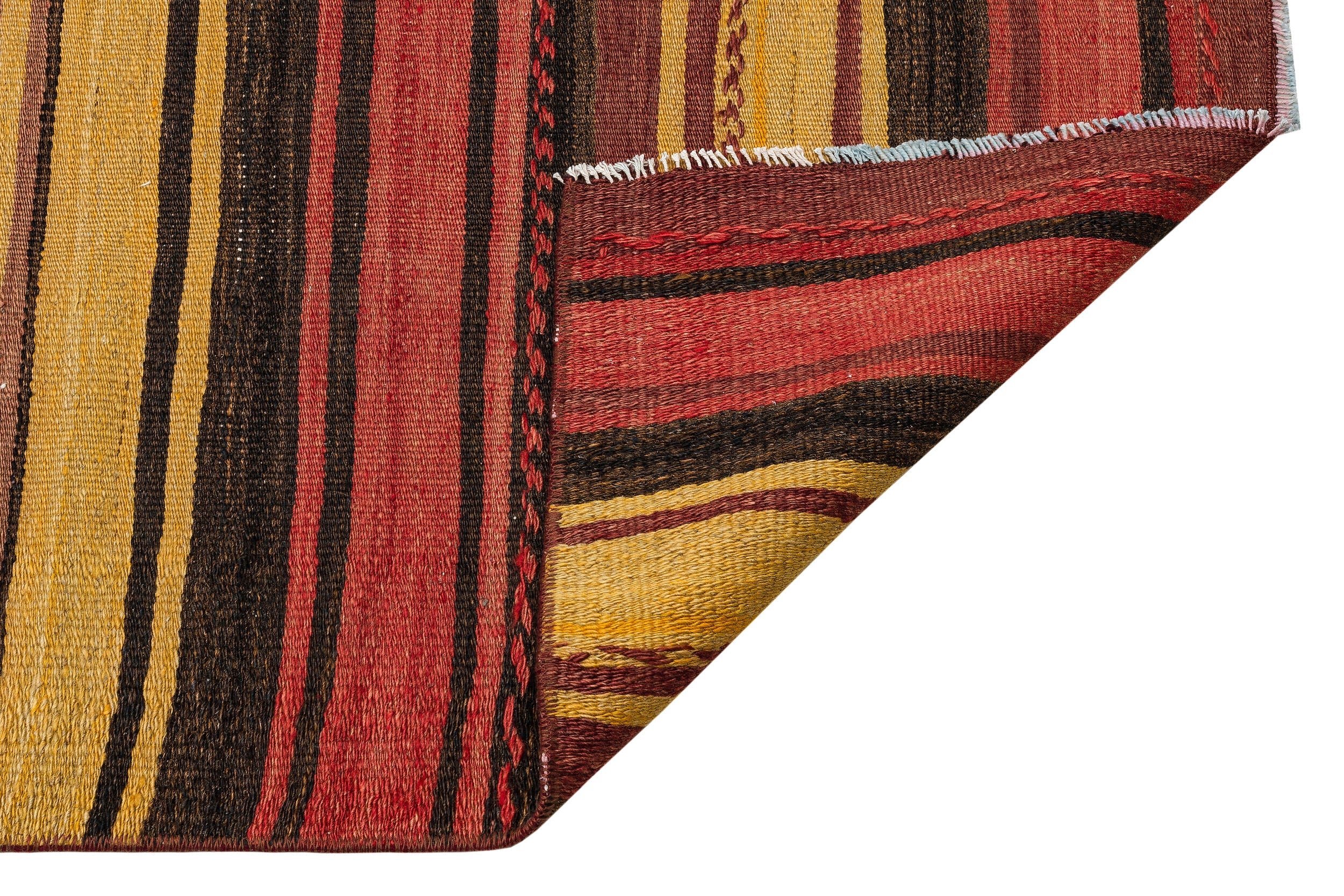 Girit Multy Striped Wool Handmade Area Rug 2'8" x 8'11"