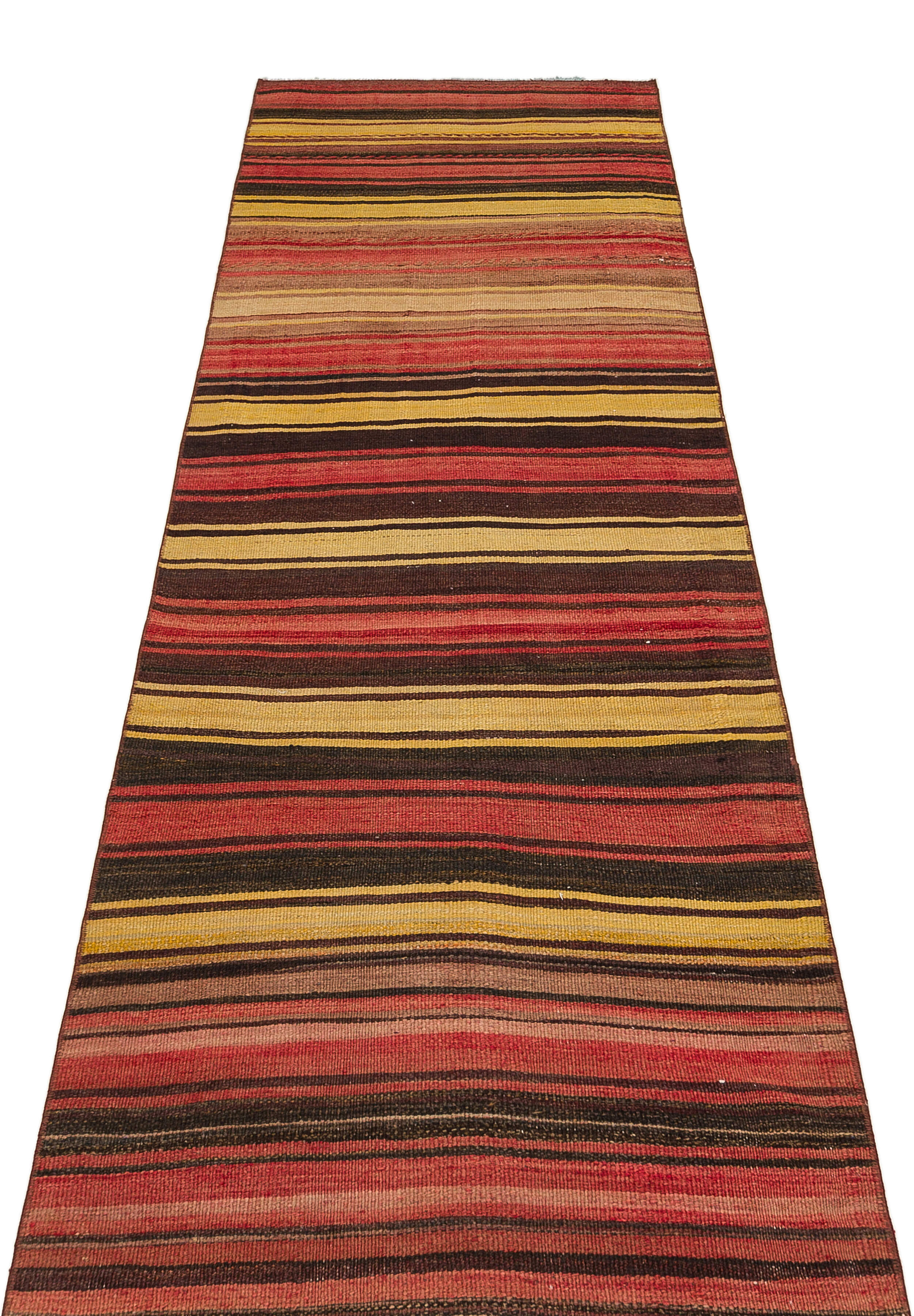 Girit Multy Striped Wool Handmade Area Rug 2'8" x 8'11"