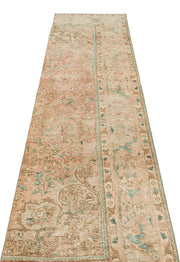 Epir Beige Vintage Wool Handmade Area Rug 2'6" x 8'11"