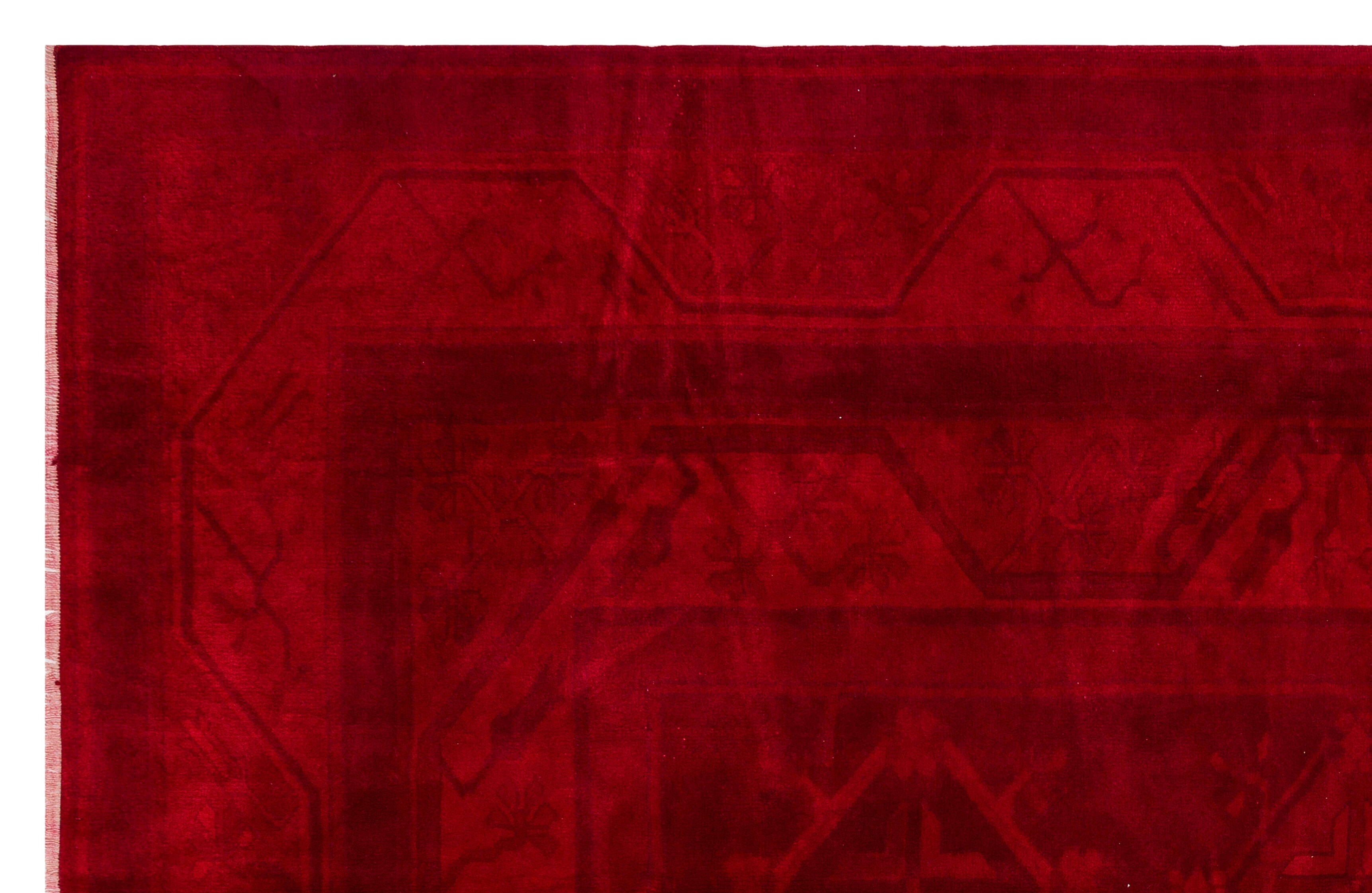 Kavala Red Classic Wool Handmade Area Rug 6'7" x 10'2"