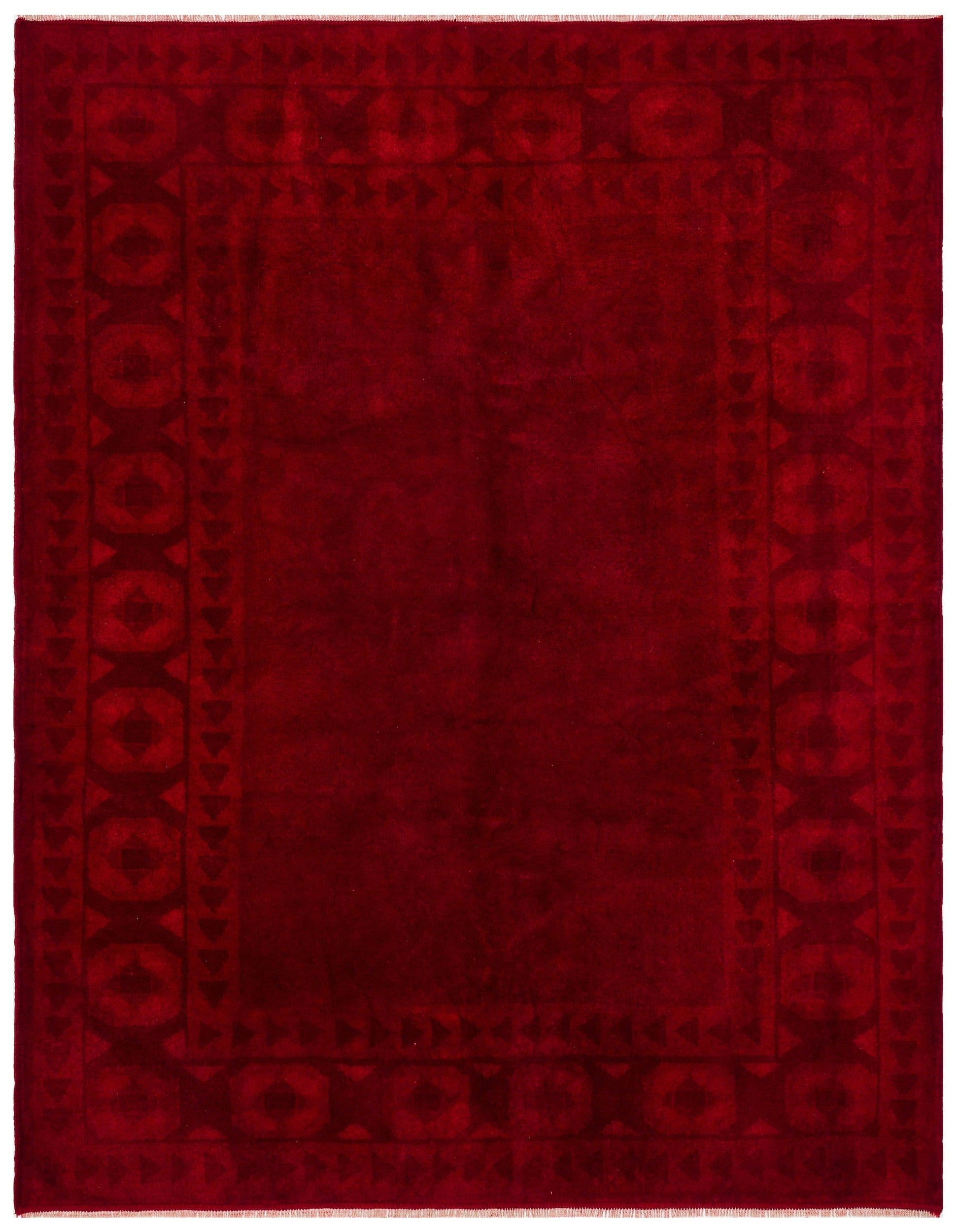 Kavala Red Classic Wool Handmade Area Rug 5'9" x 7'3"