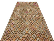 Girit Brown Geometric Wool Handmade Area Rug 5'1" x 9'0"