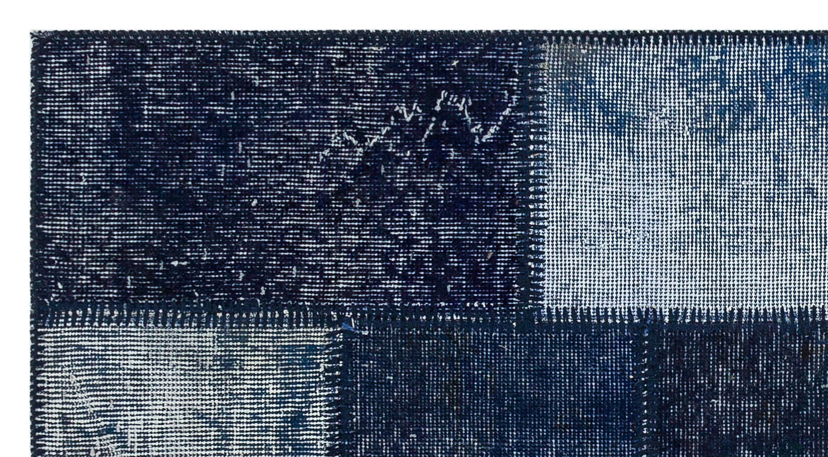 Iskece Blue Vintage Wool Handmade Area Rug 2'7" x 4'10"