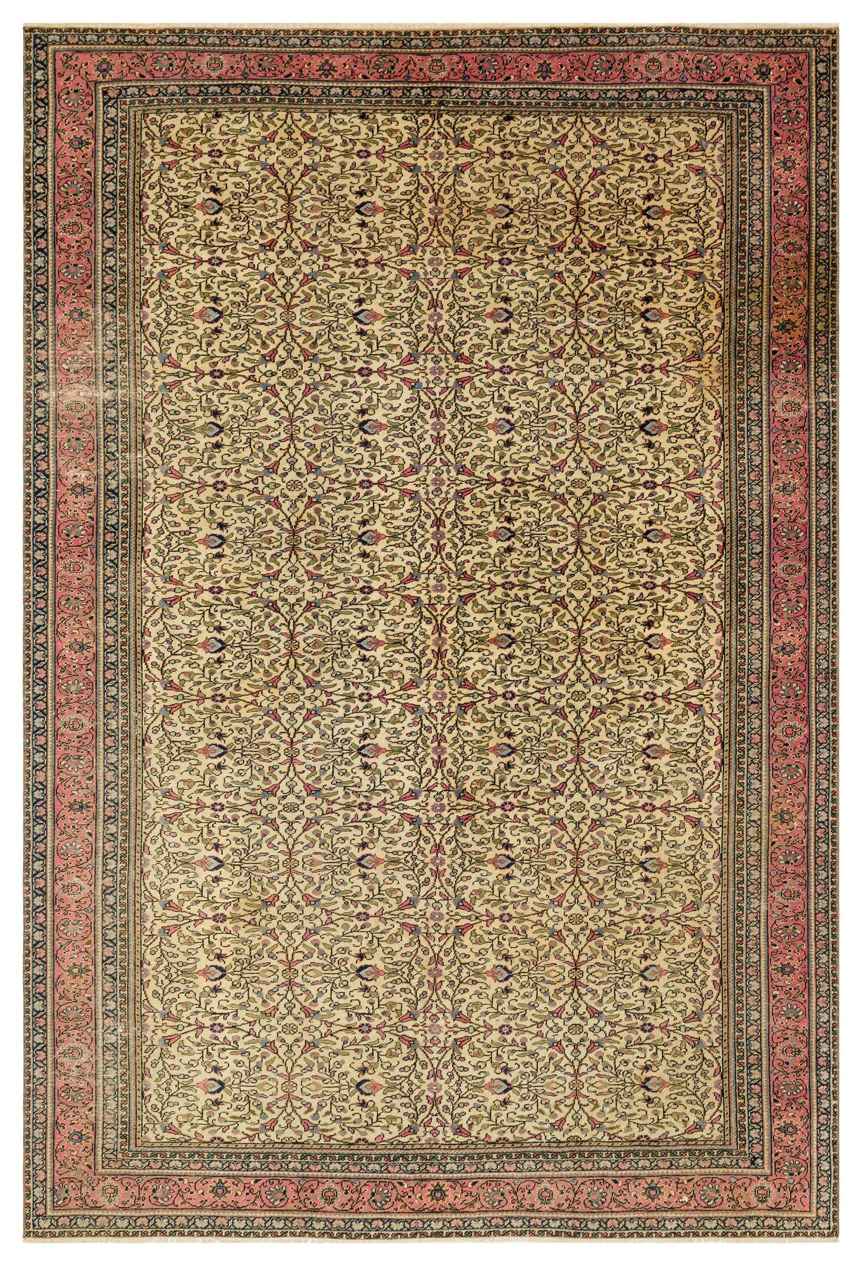 Kavala Red Classic Wool Handmade Area Rug 5'6" x 10'4"