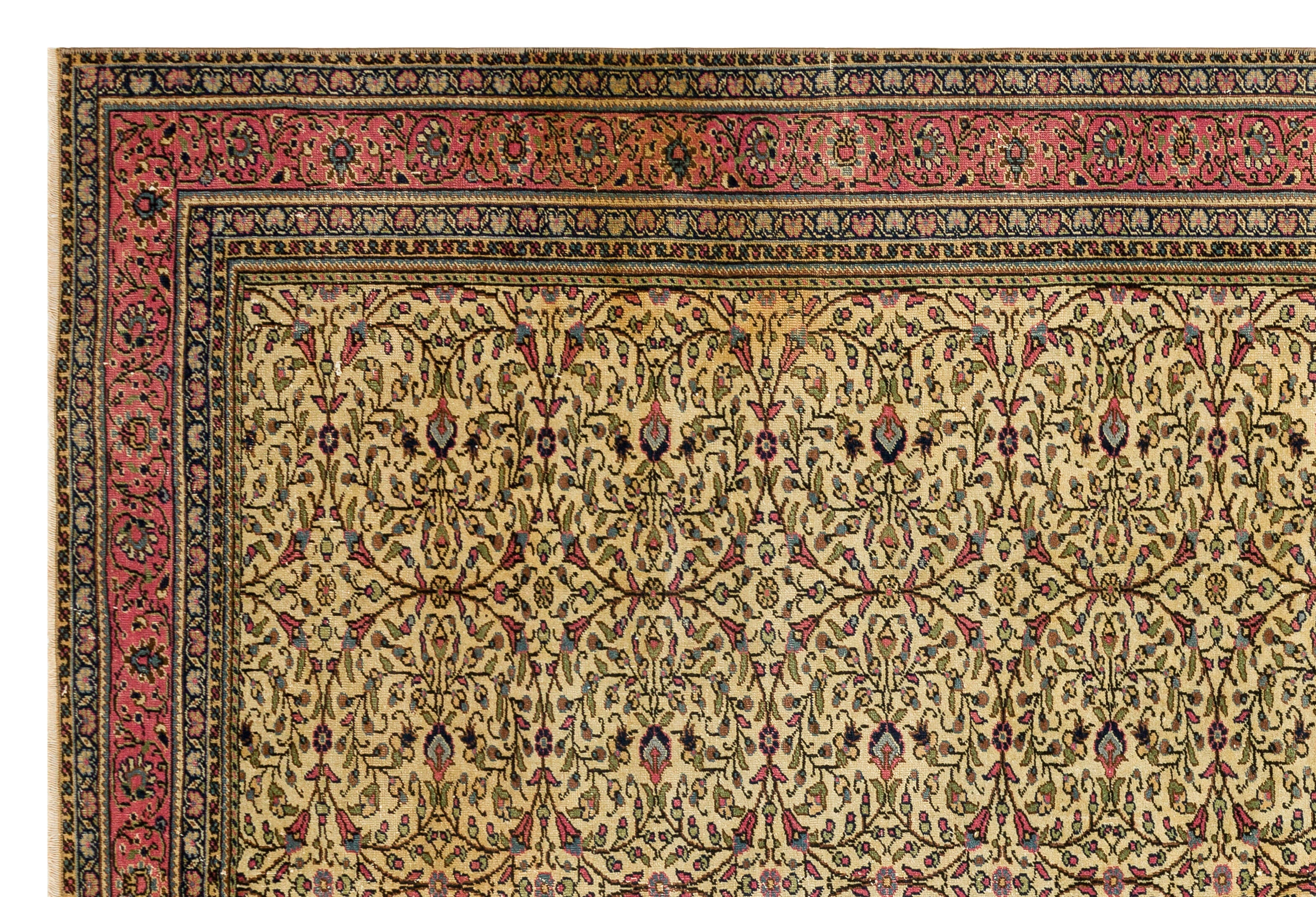 Kavala Red Classic Wool Handmade Area Rug 5'6" x 10'4"