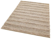 Handmade Jute Rug – Grey Striped Natural Fiber Carpet | Durable Flatweave Mat