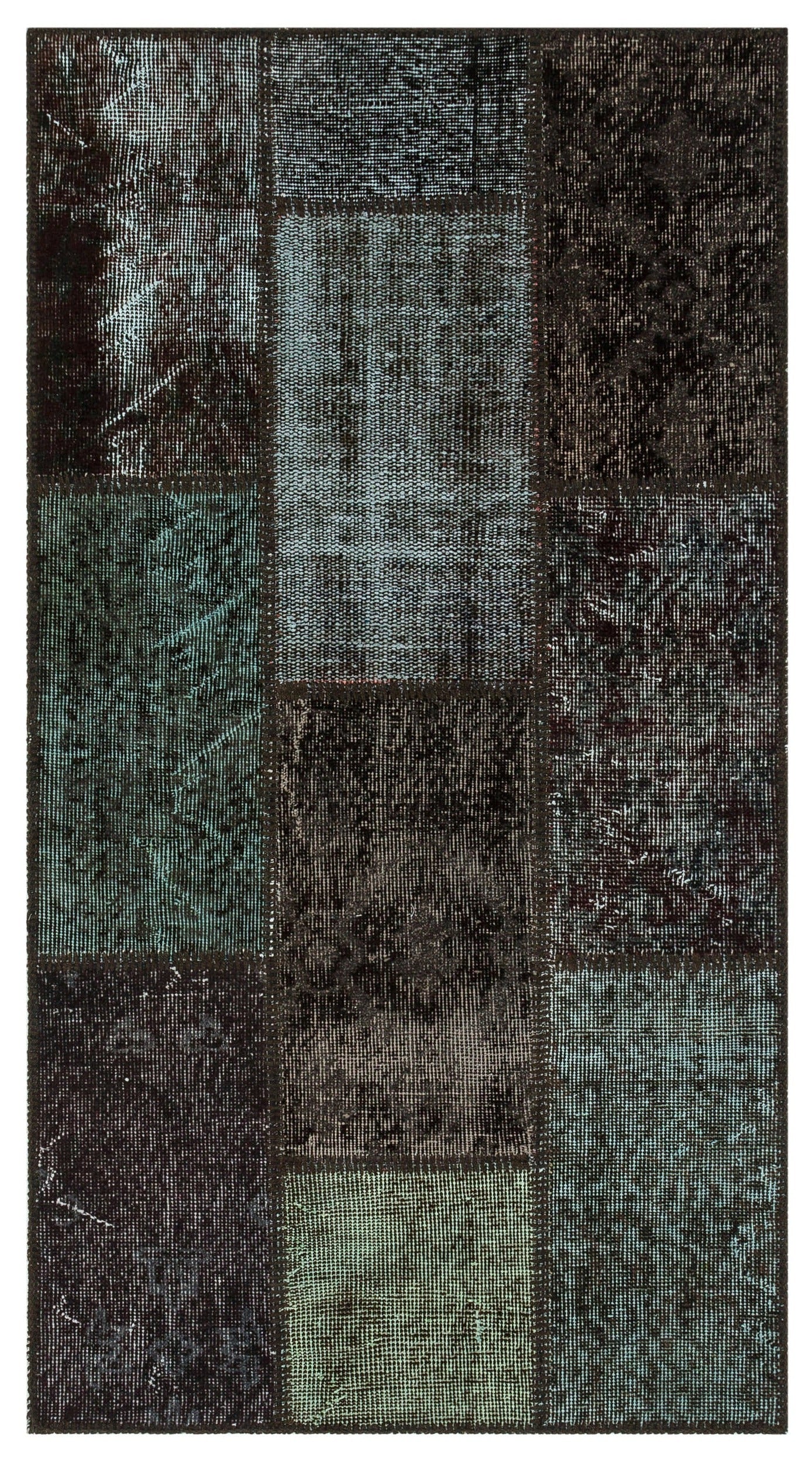 Iskece Black Vintage Wool Handmade Area Rug 2'8" x 4'11"