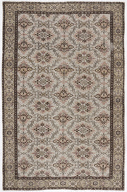 Atina Beige Vintage Wool Handmade Area Rug 5'10" x 8'10"