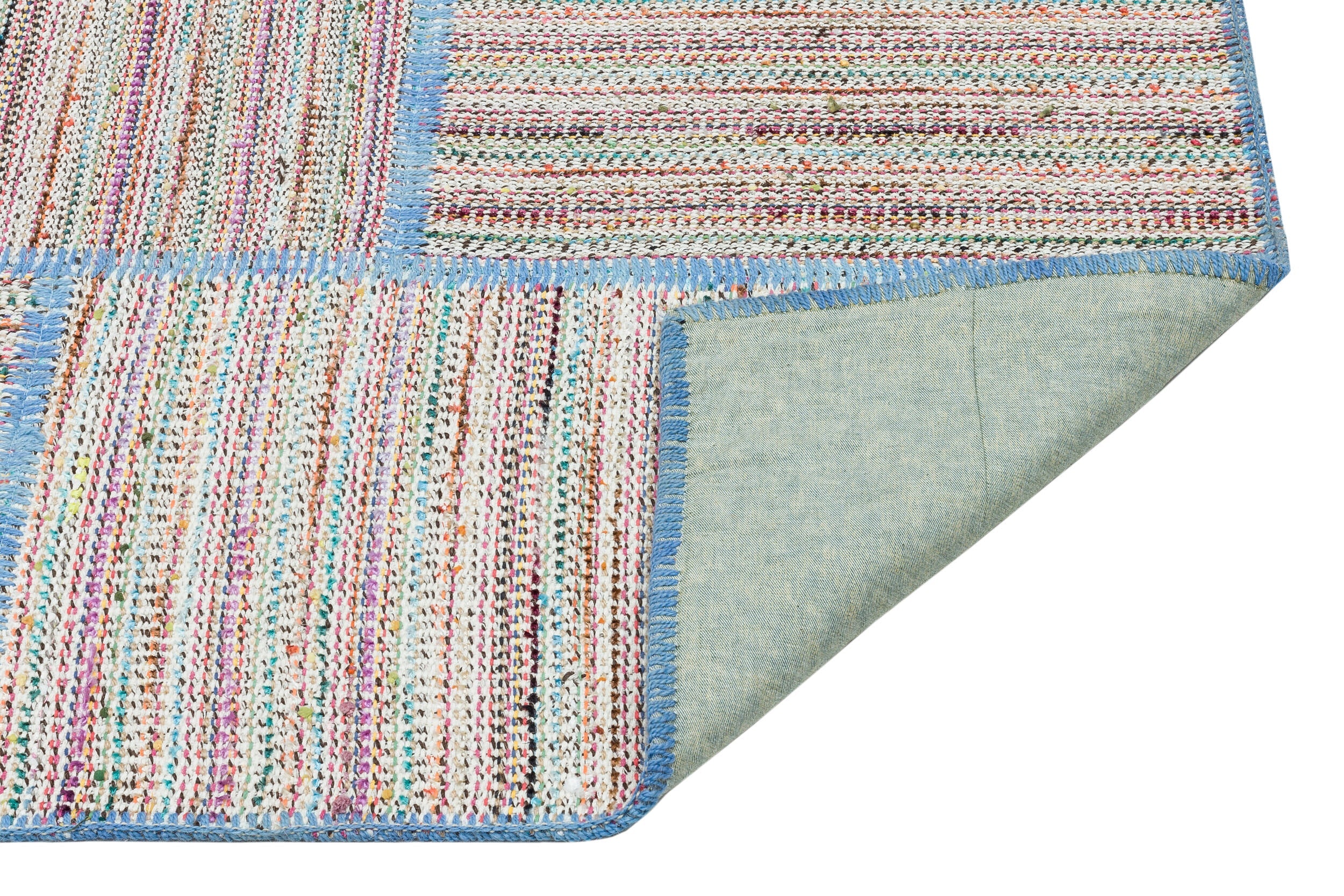Iskece Beige Vintage Wool Handmade Area Rug 5'2" x 7'8"