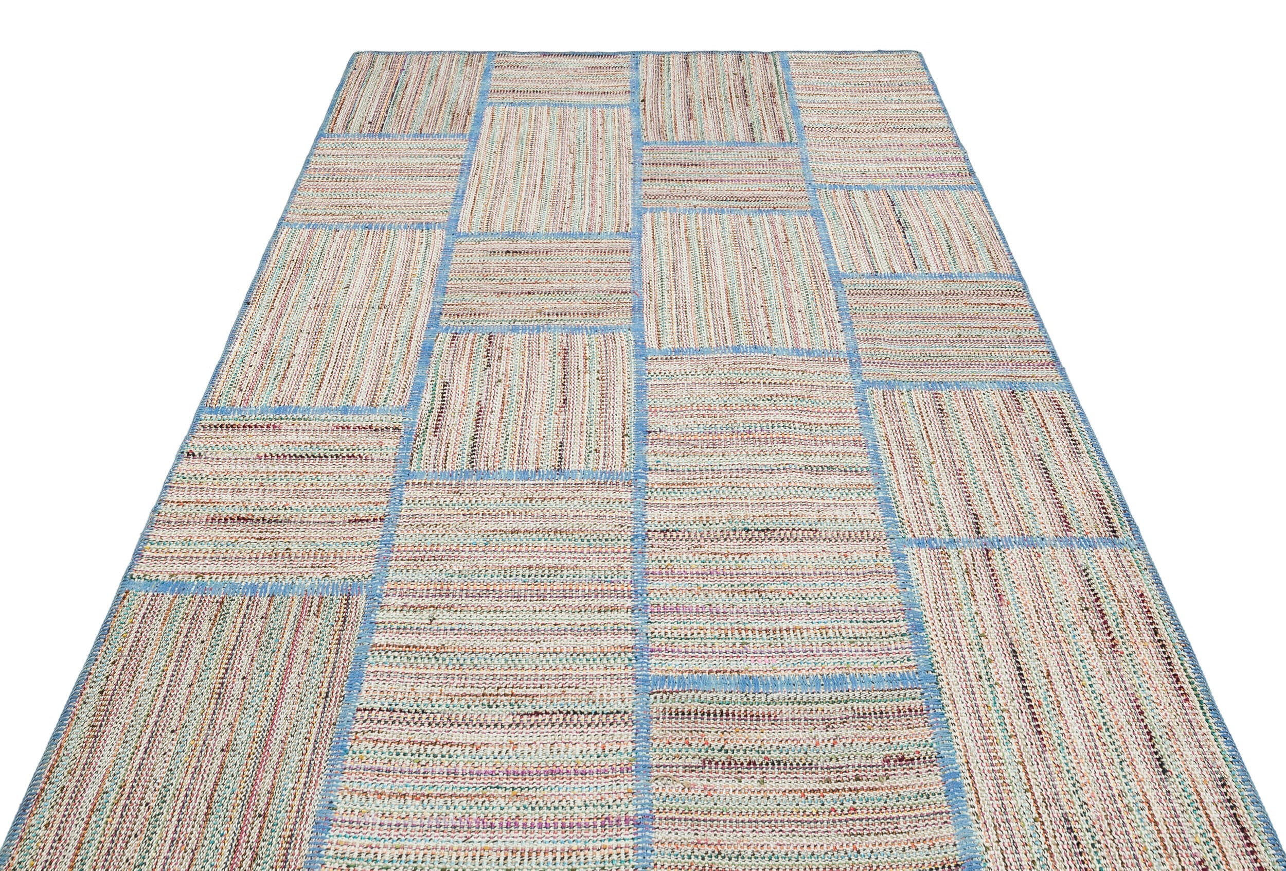 Iskece Beige Vintage Wool Handmade Area Rug 5'2" x 7'8"