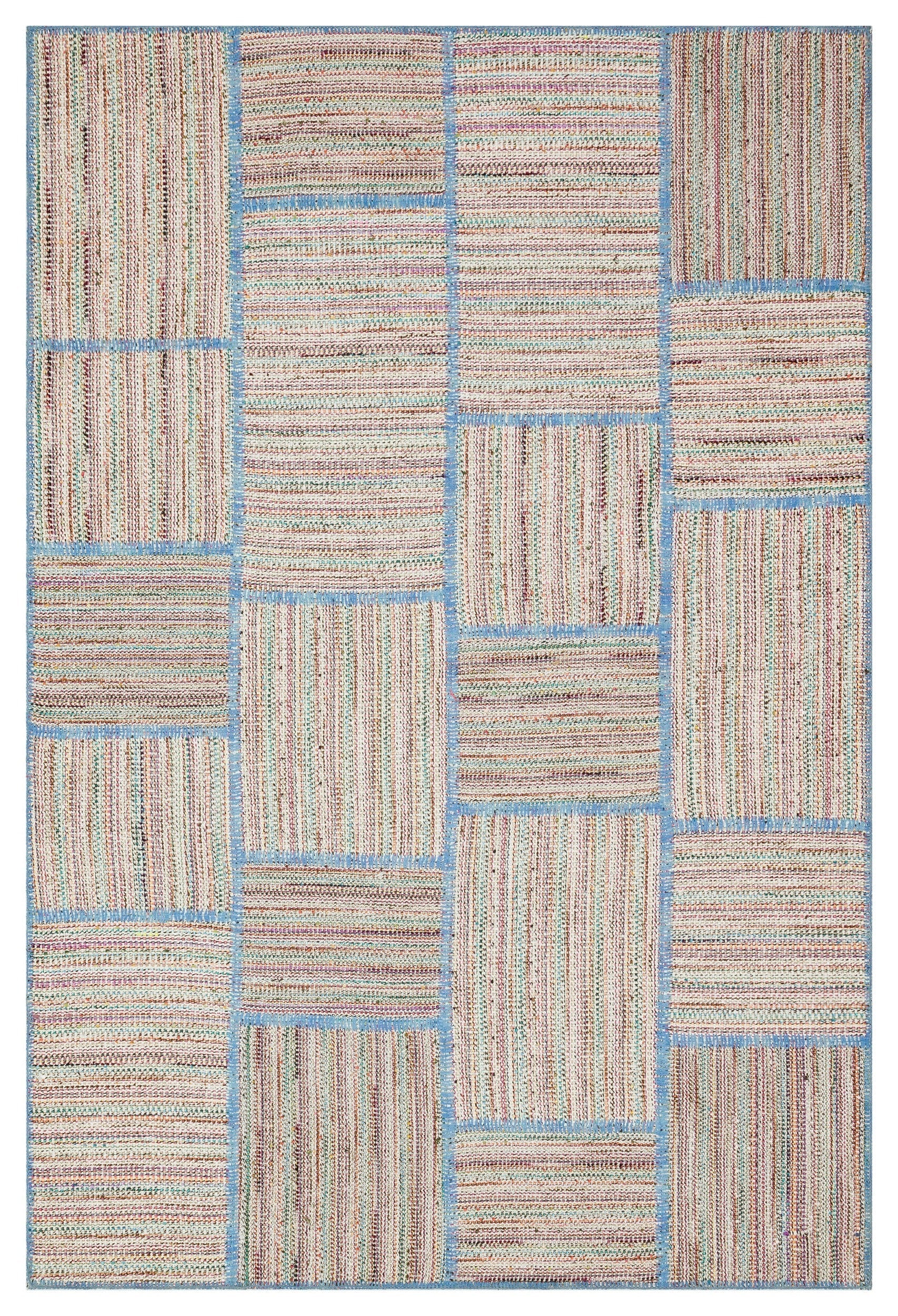 Iskece Beige Vintage Wool Handmade Area Rug 5'2" x 7'8"